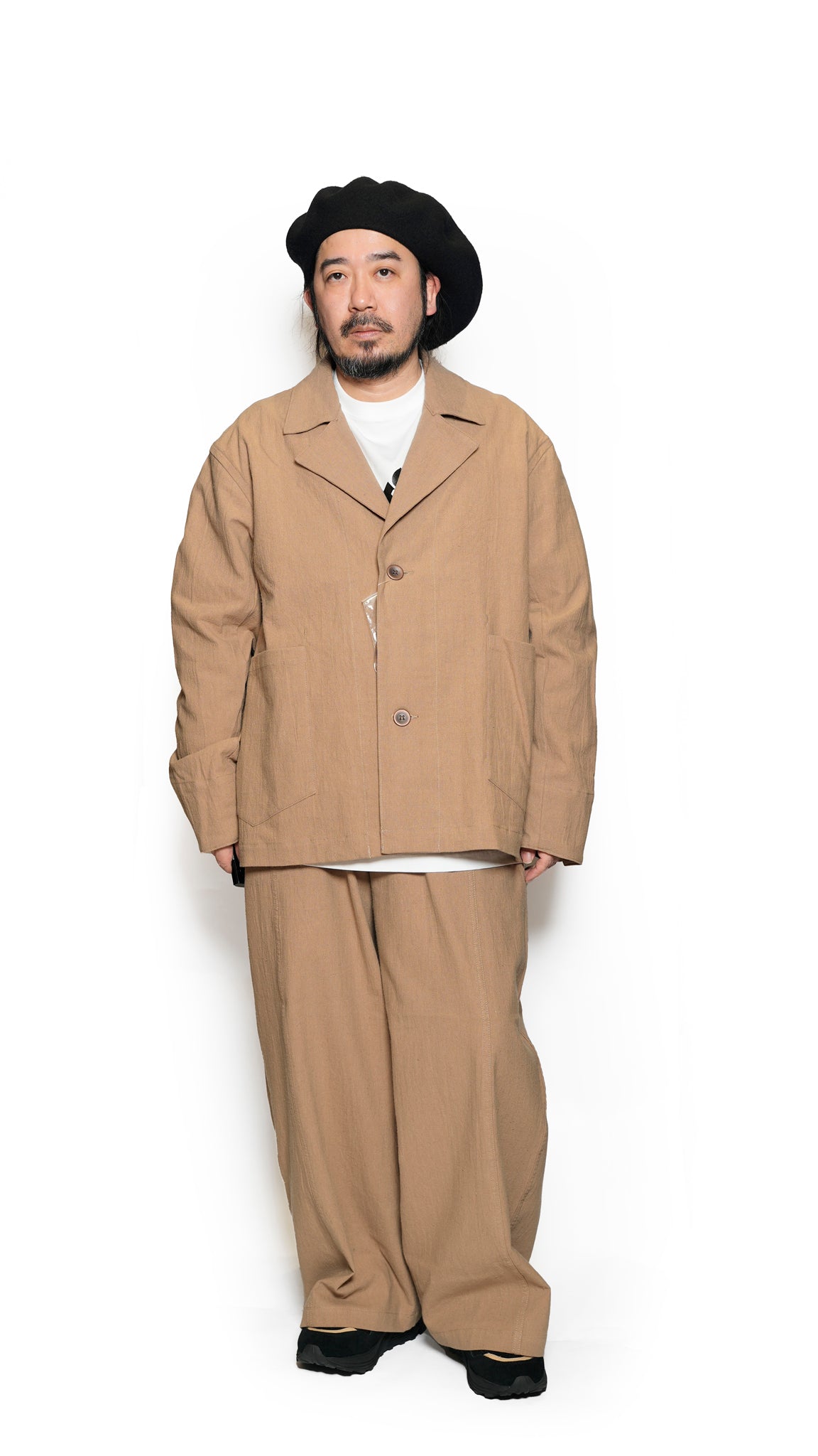 VOO-1222_Camel | LINEN 2B JKT | Color:Camel【VOO_ヴォー】