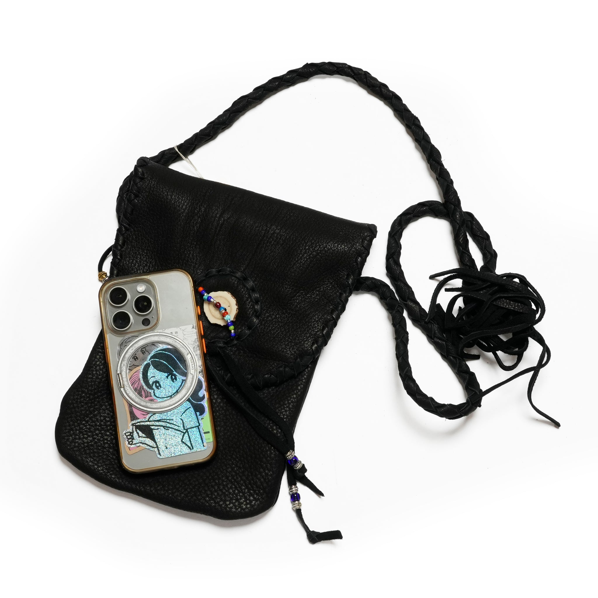 DEERSKIN MEDICINE BAG | Color:Black | H0716402【NASNGWAM_ナスングワム】
