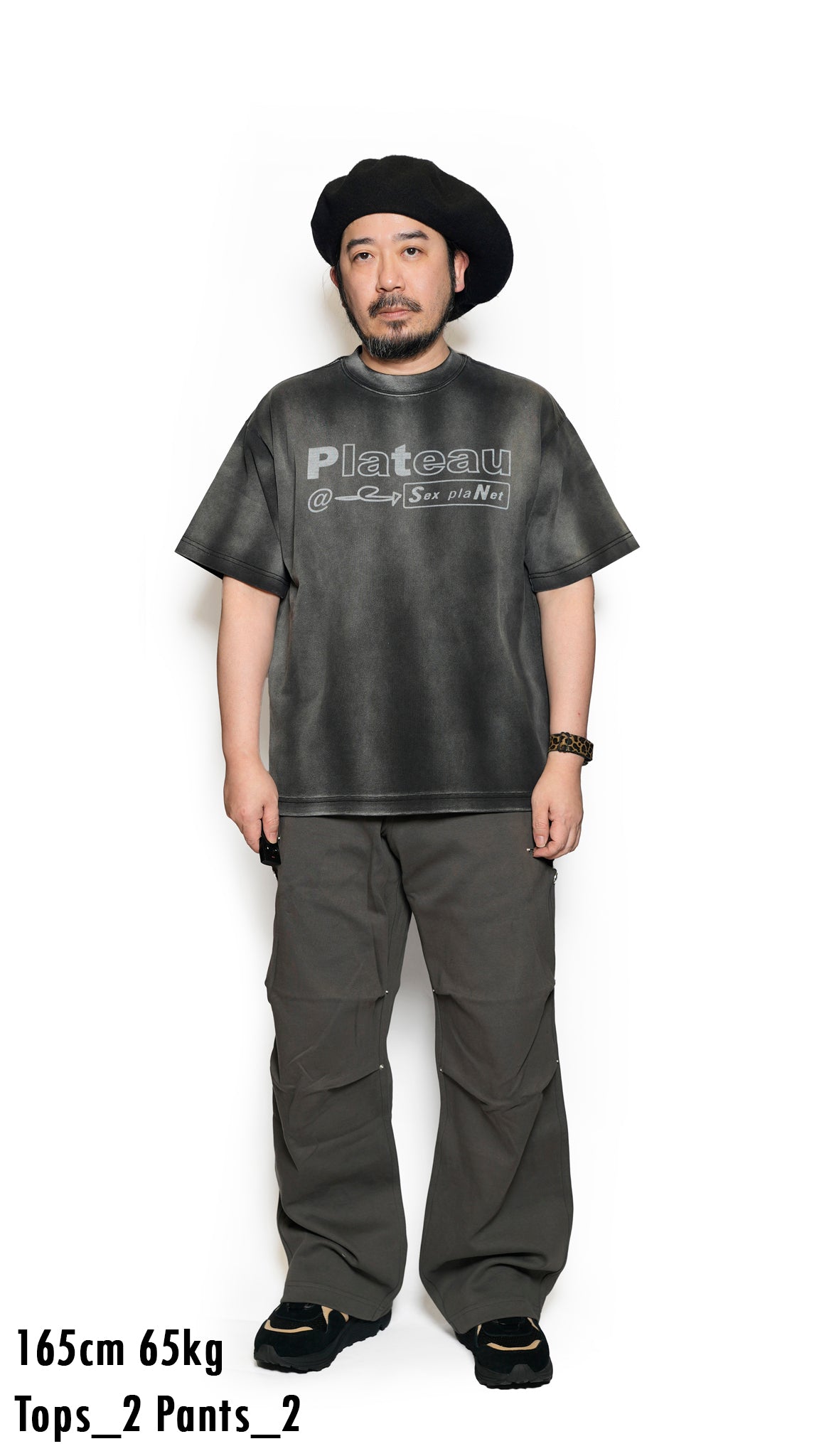 Pla25ssp10_Dark Grey | Sweat cargo pants | Color:Dark Grey【PLATEAU STUDIO_プラトー スタジオ】【archive】