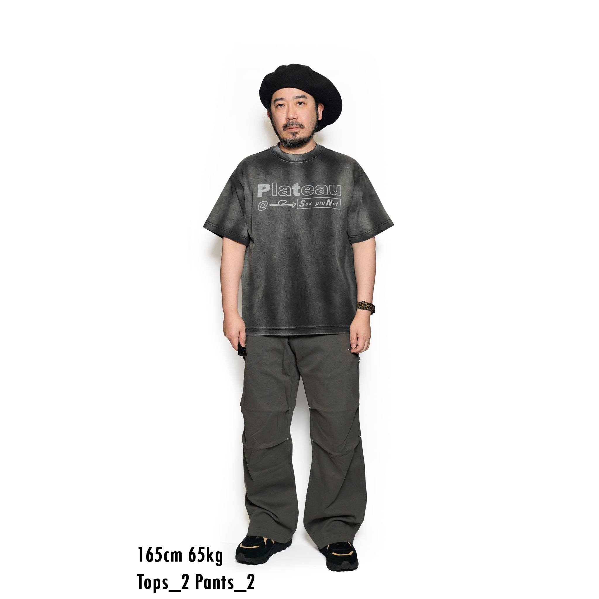 Pla25sst19_Washed Black | Sp tee | Color:Washed Black【PLATEAU STUDIO_プラトー スタジオ】