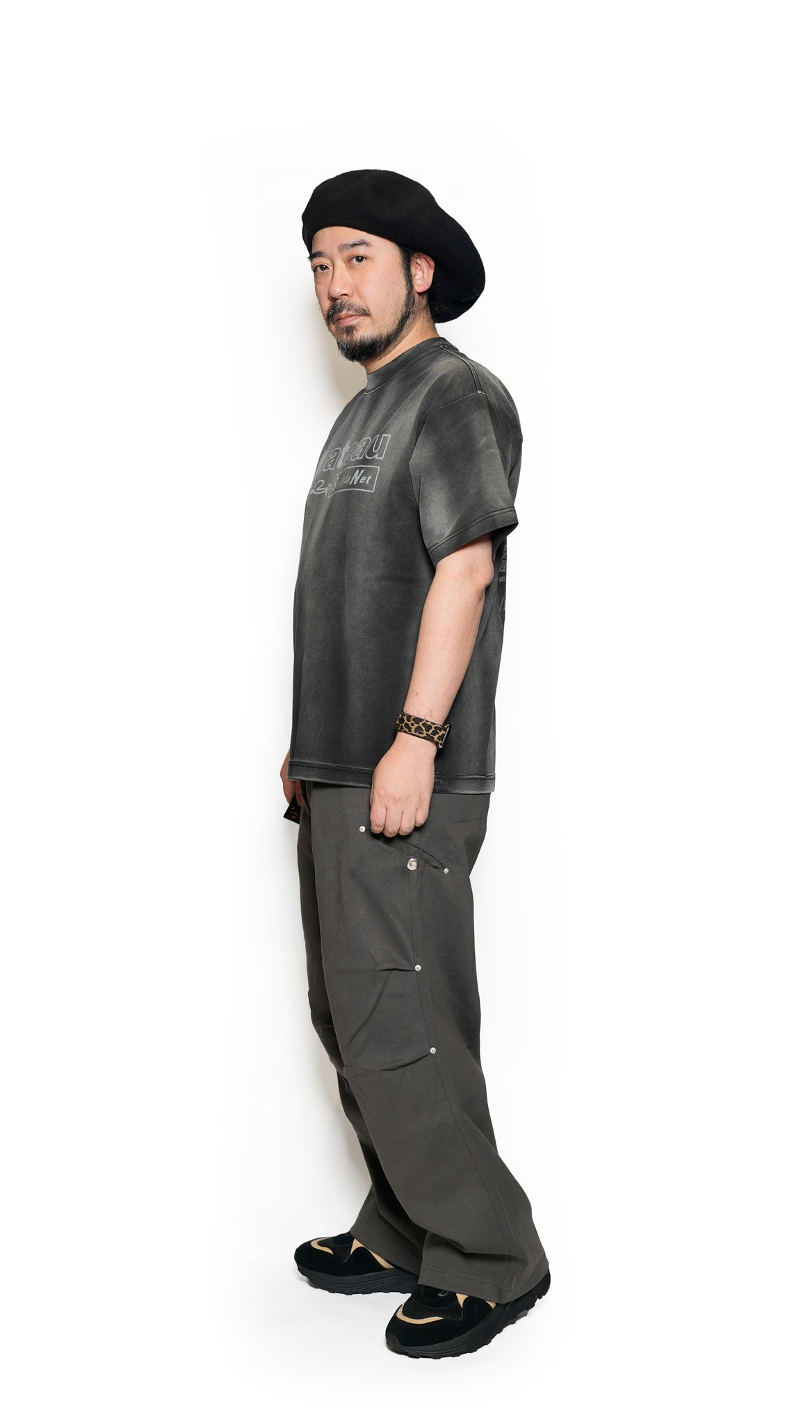 Pla25ssp10_Dark Grey | Sweat cargo pants | Color:Dark Grey【PLATEAU STUDIO_プラトー スタジオ】【archive】