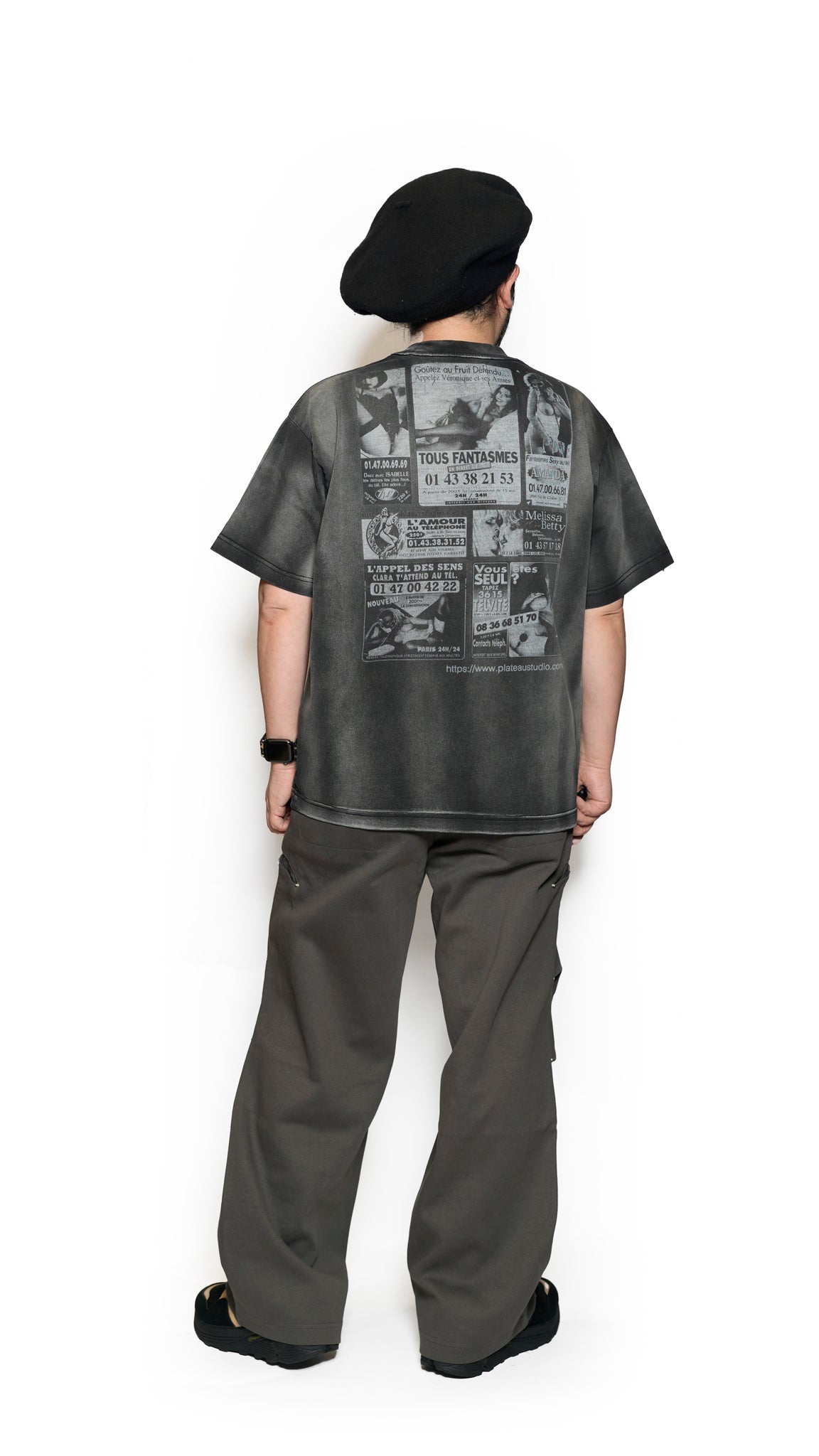 Pla25ssp10_Dark Grey | Sweat cargo pants | Color:Dark Grey【PLATEAU STUDIO_プラトー スタジオ】【archive】