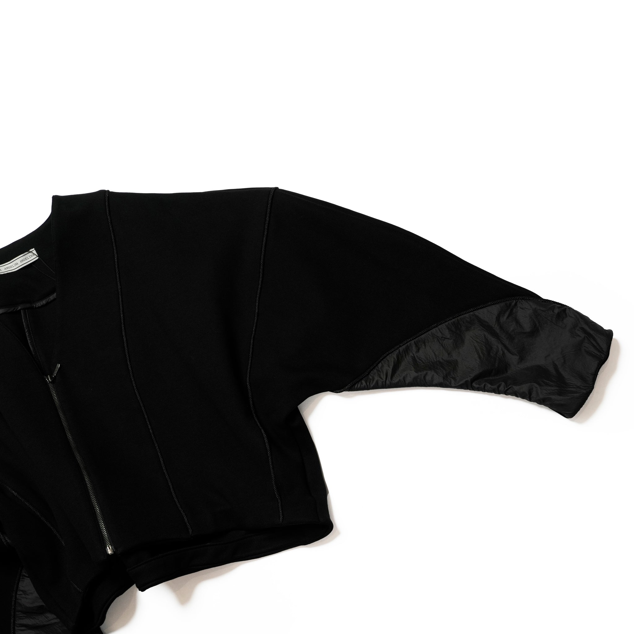 25223-6550Q_black | パイピング切替ブルゾン | Color:Black【ANGELINA_アンジェリーナ】