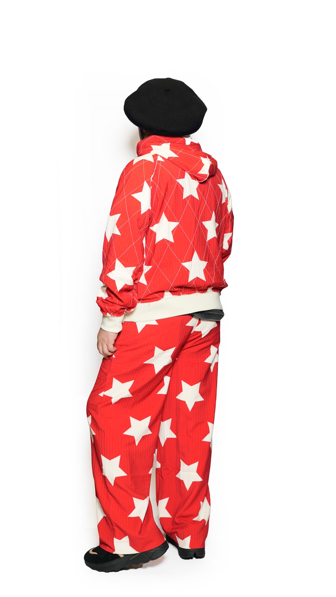Pla25ssp02_Red | Star pajama pants | Color:Red【PLATEAU STUDIO_プラトー スタジオ】【archive】