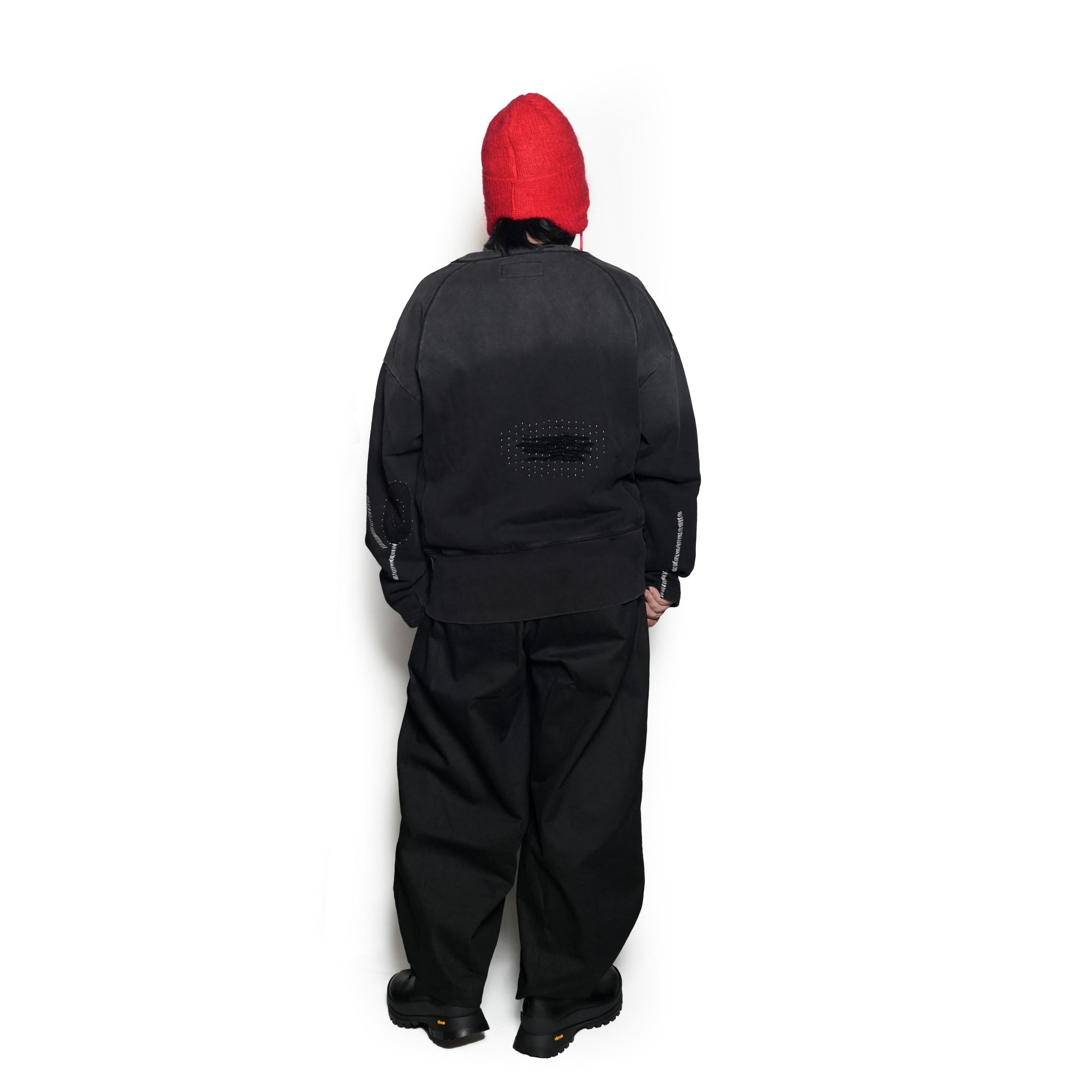 Pla24awt01-1_Washed black | Mickey vitage crewneck | Color:Washed Black【PLATEAU STUDIO_プラトー スタジオ】【archive】