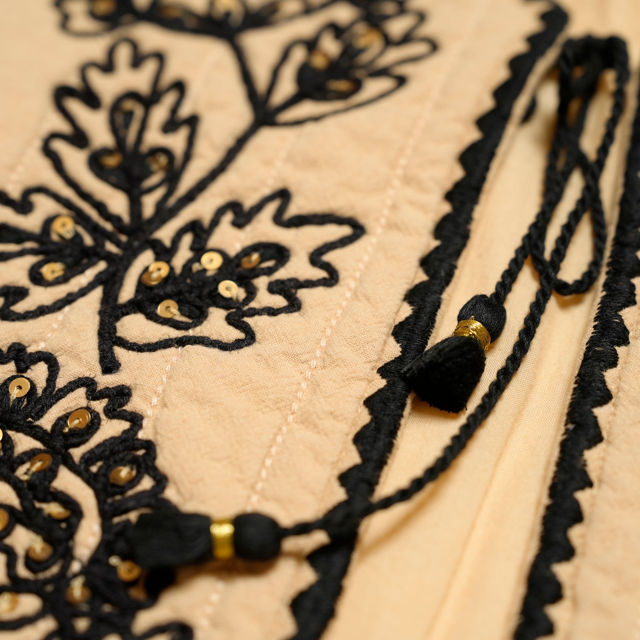 COTTON DORI EMBROIDERY VEST | Color_Beige | No_020952se4_beige【SARA MALLIKA_サラマリカ】