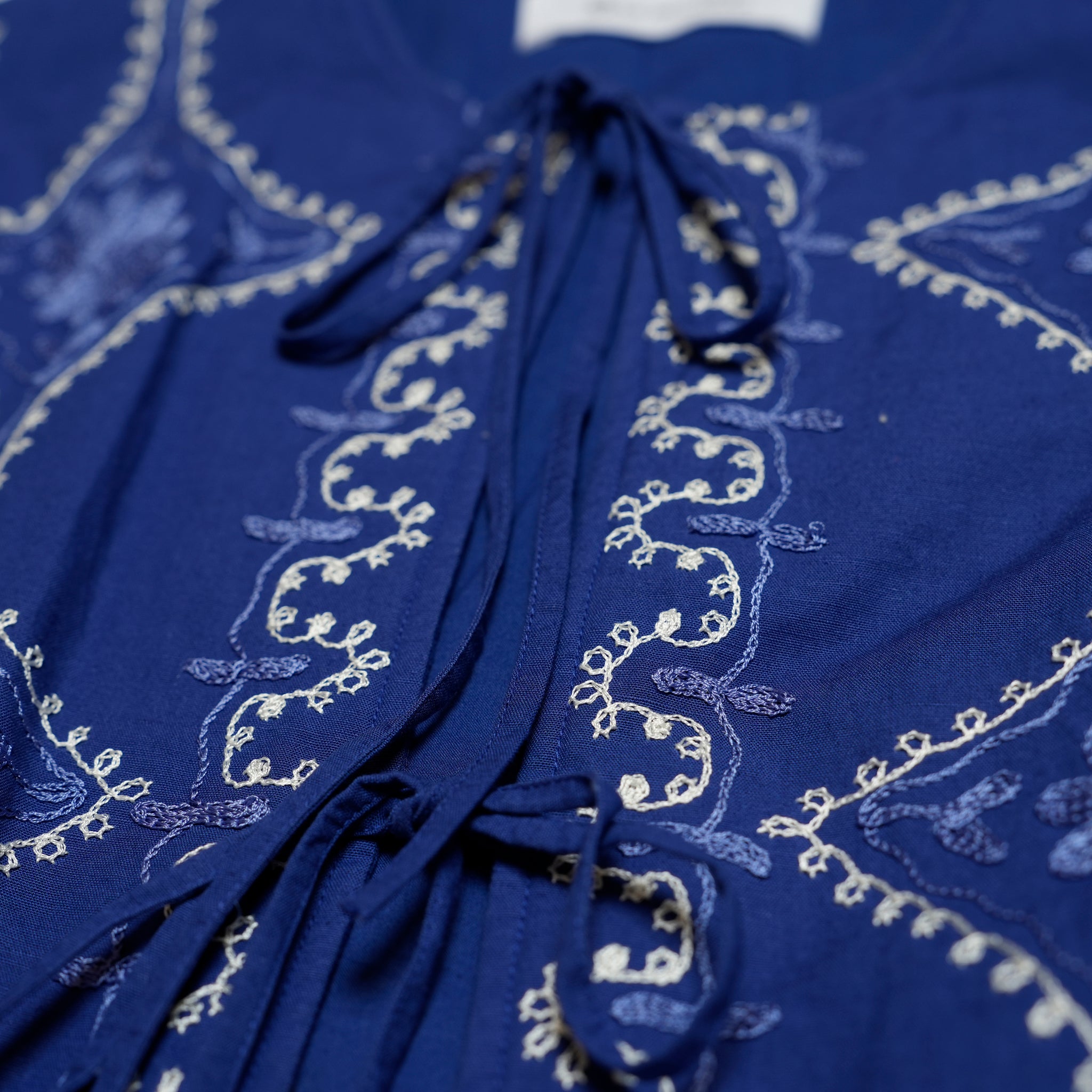 COTTON LINEN AARI EMBROIDERY | Color_Blue | No_020952sa3_blue【SARA MALLIKA_サラマリカ】