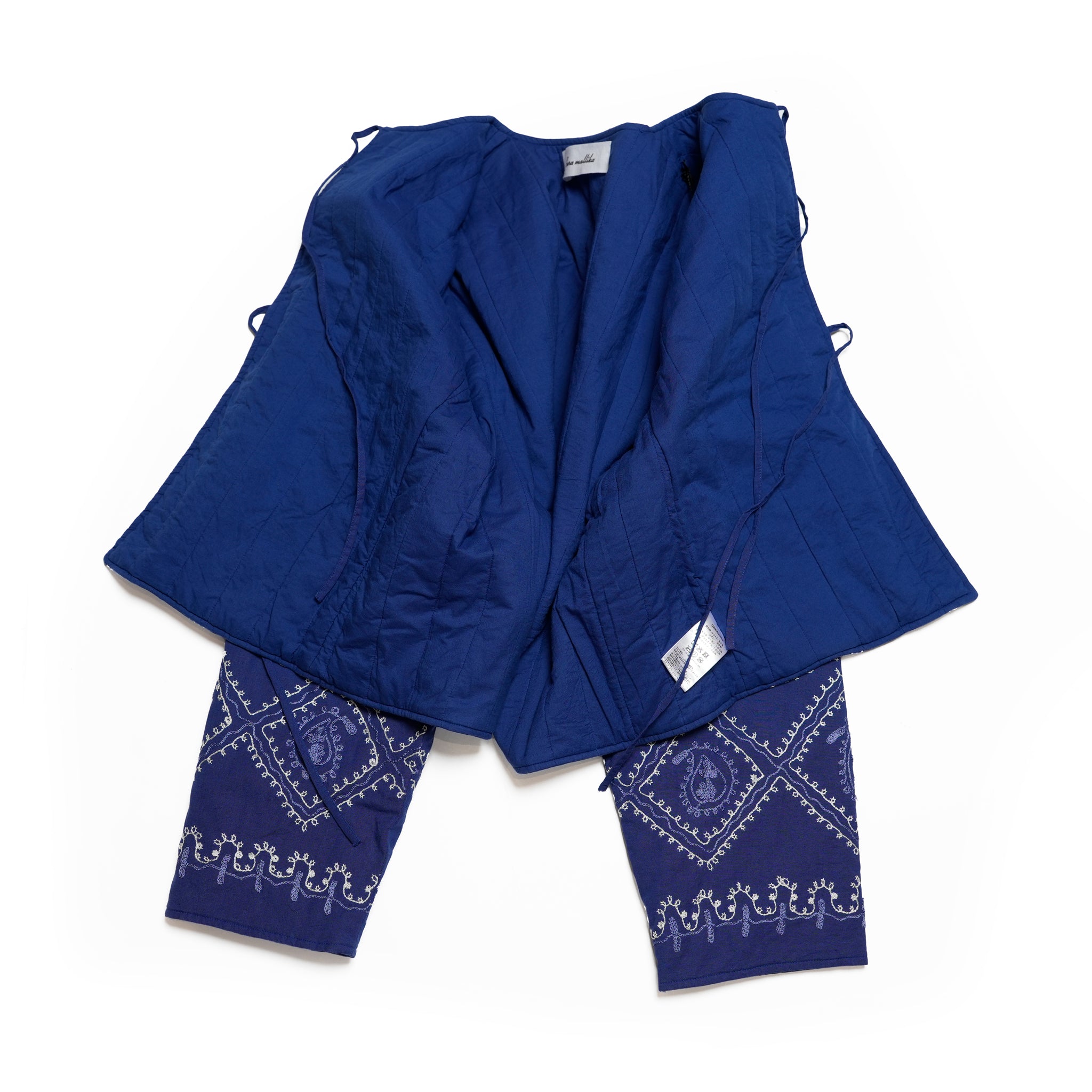 COTTON LINEN AARI EMBROIDERY | Color_Blue | No_020952sa3_blue【SARA MALLIKA_サラマリカ】