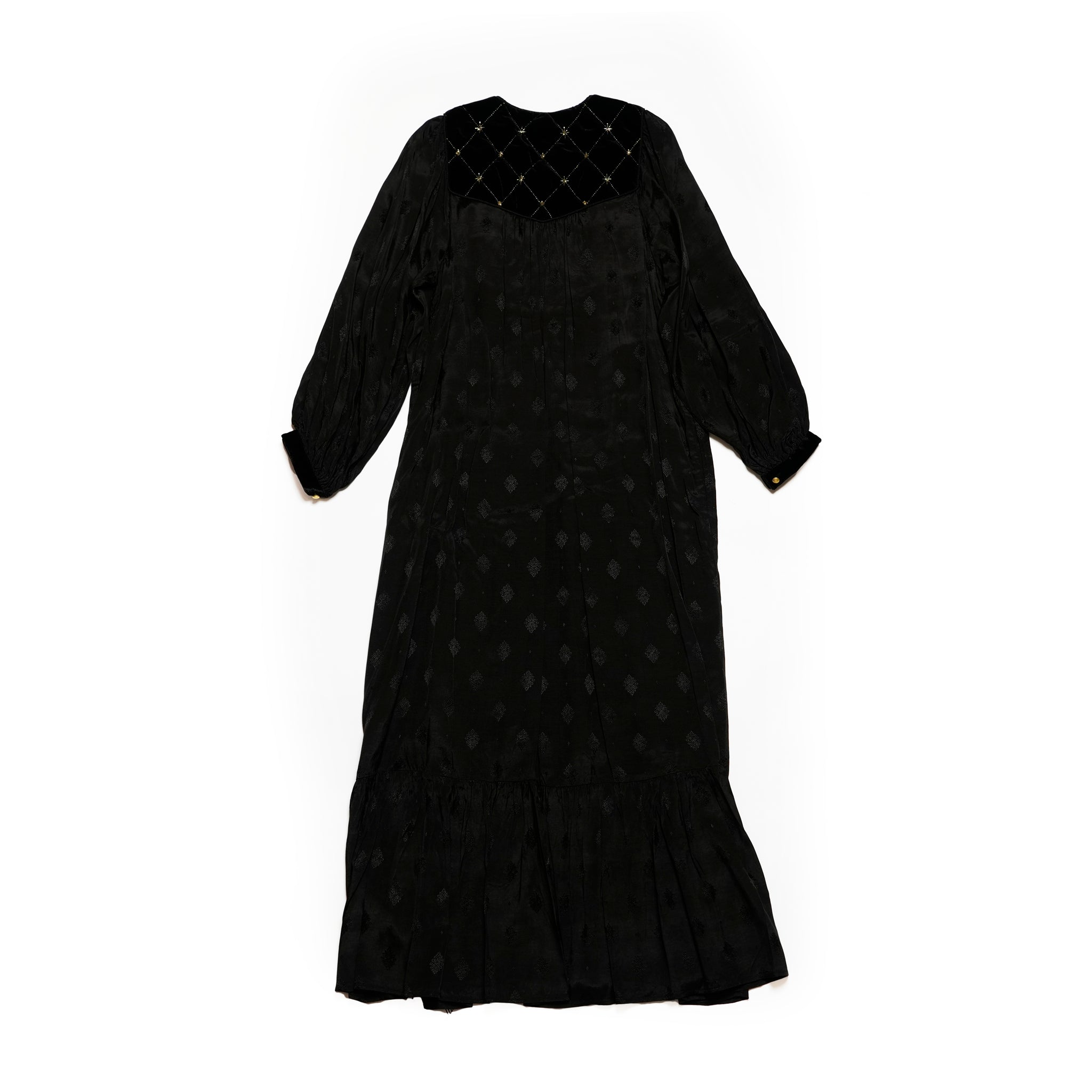 VELVET BEADS EMBROIDERY DRESS | Color_Black | No_020452sn4_black【SARA MALLIKA_サラマリカ】