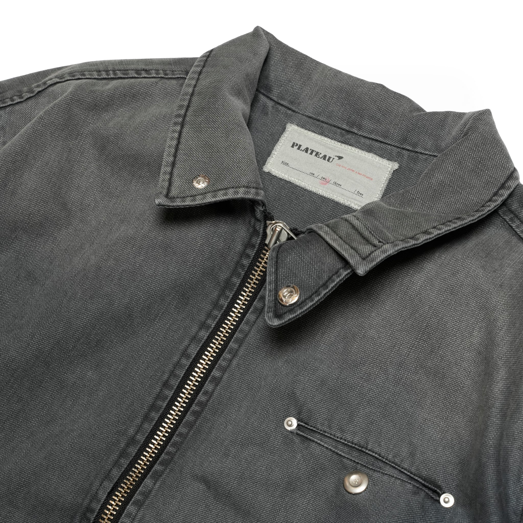Tucked worker jacket | Color_Washed Grey | No_pla25awj17-2_washed grey【PLATEAU STUDIO_プラトー スタジオ】