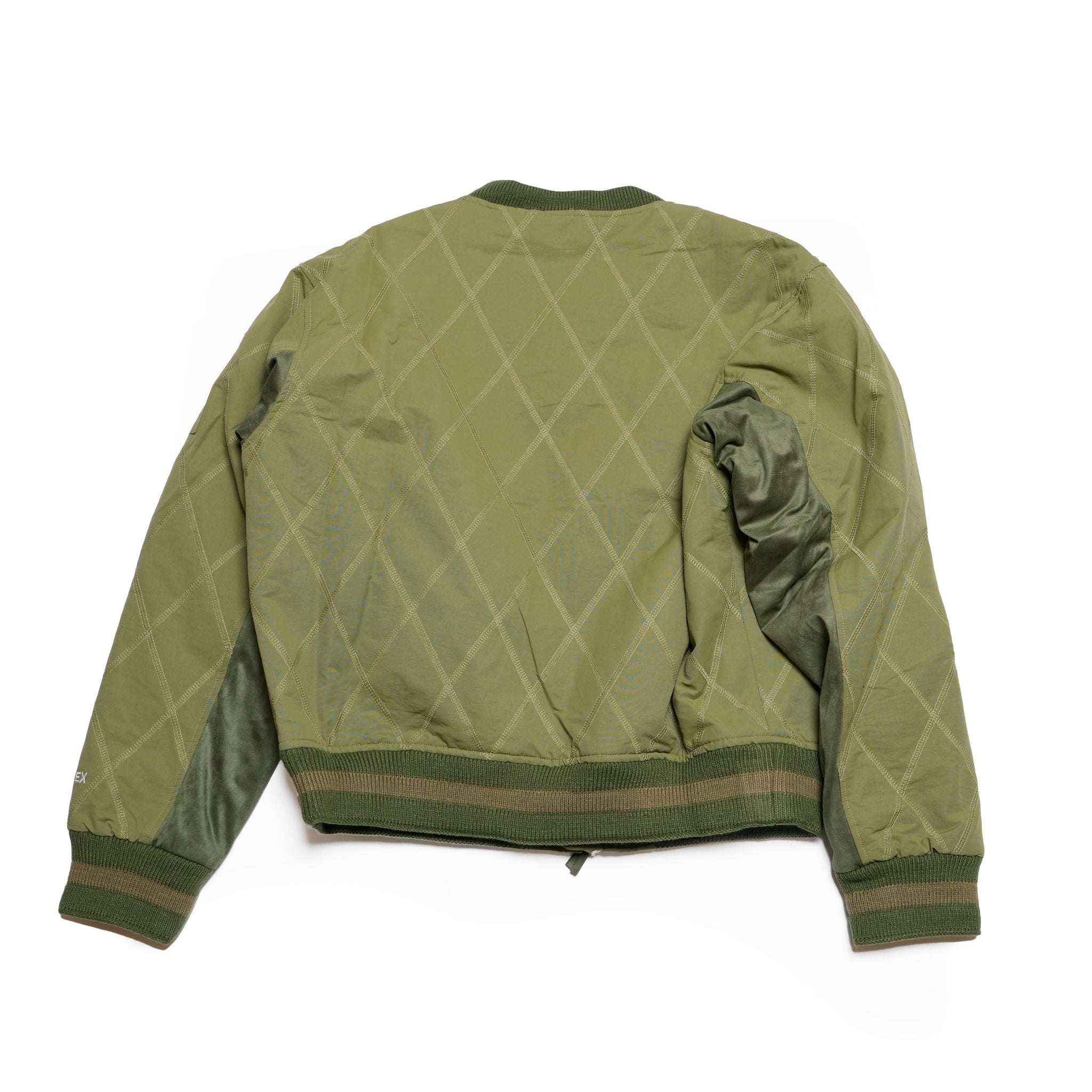 Stripe rib flight jacket | Color_Olive | No_pla25awj09-2_olive【PLATEAU STUDIO_プラトー スタジオ】