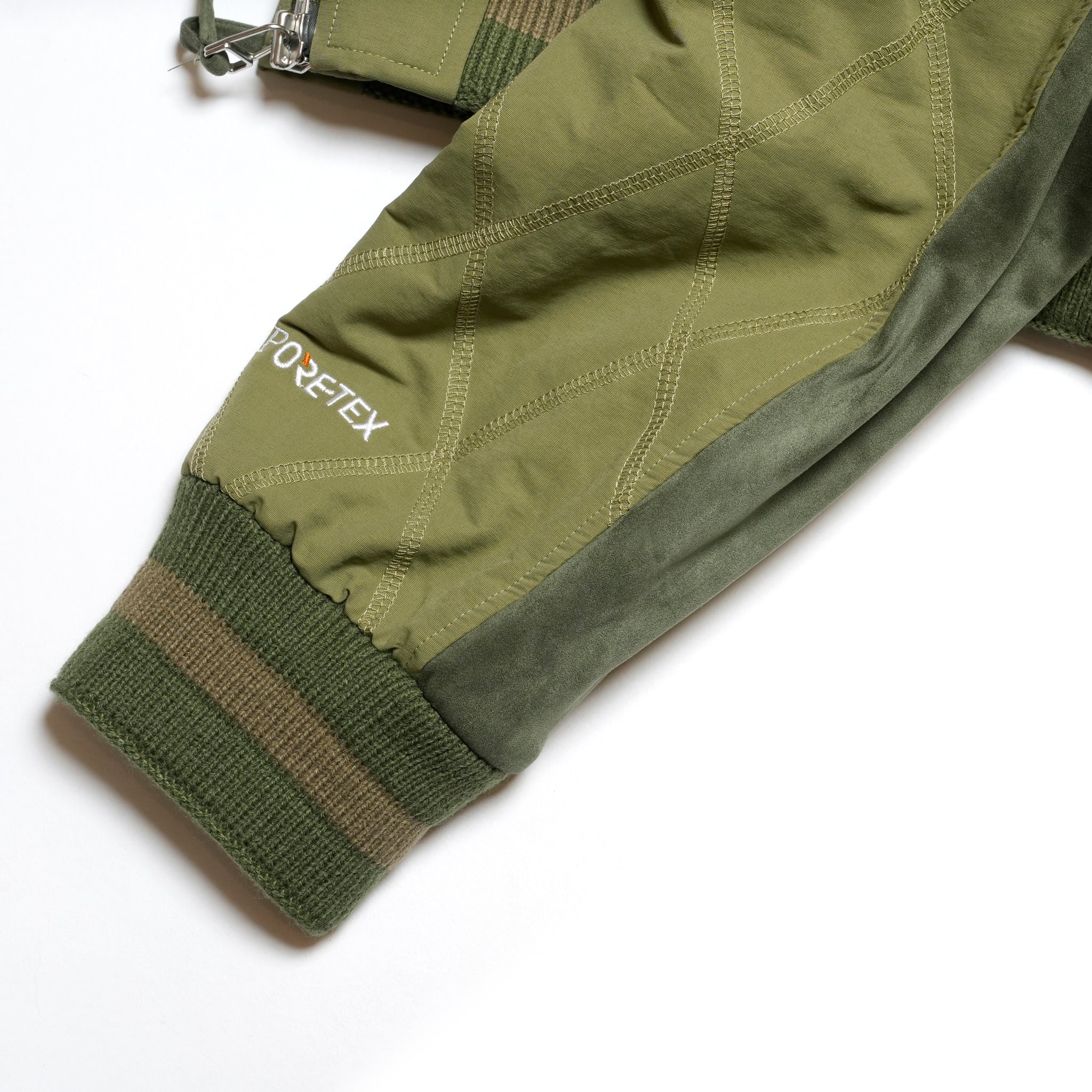 Stripe rib flight jacket | Color_Olive | No_pla25awj09-2_olive【PLATEAU STUDIO_プラトー スタジオ】