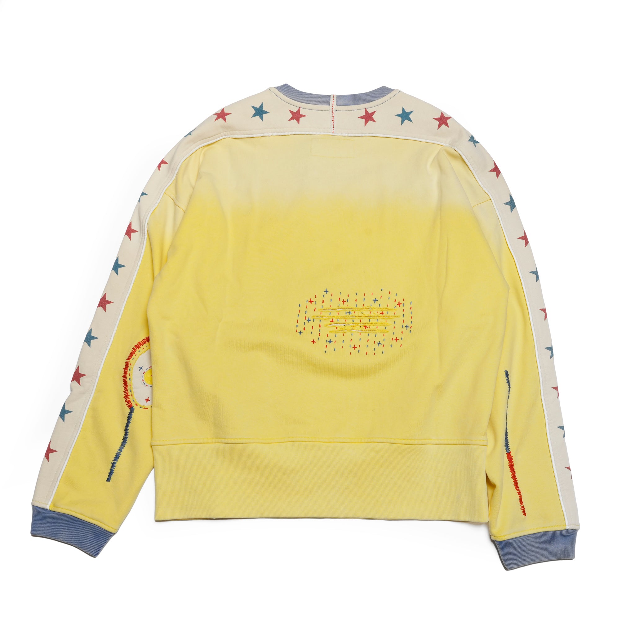 Star crew neck | Color_Yellow | No_pla25awt09-1_yellow【PLATEAU STUDIO_プラトー スタジオ】