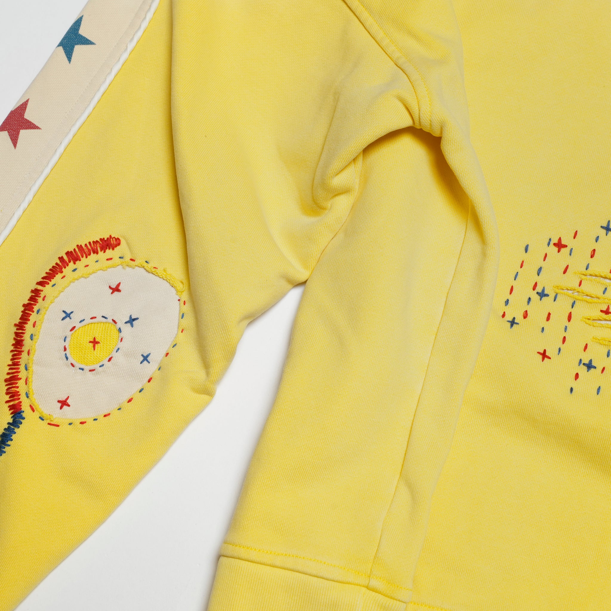 Star crew neck | Color_Yellow | No_pla25awt09-1_yellow【PLATEAU STUDIO_プラトー スタジオ】