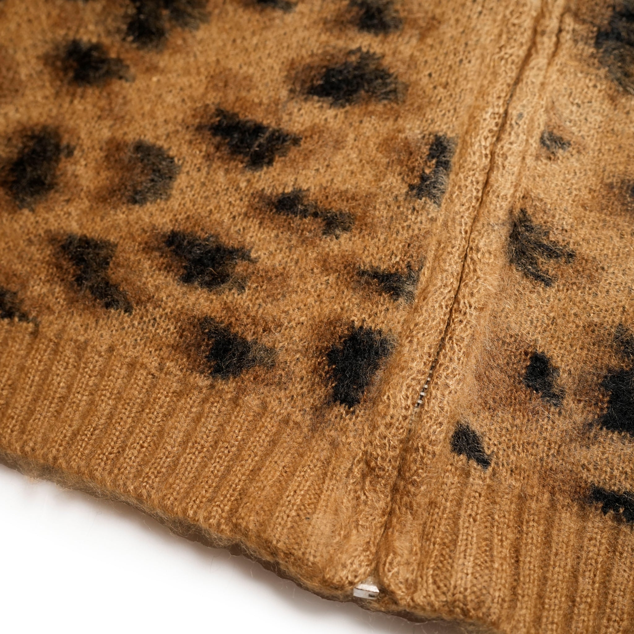 Shaggy Vintage Pattern Zip Vest – Leopard | TOWNCRAFT