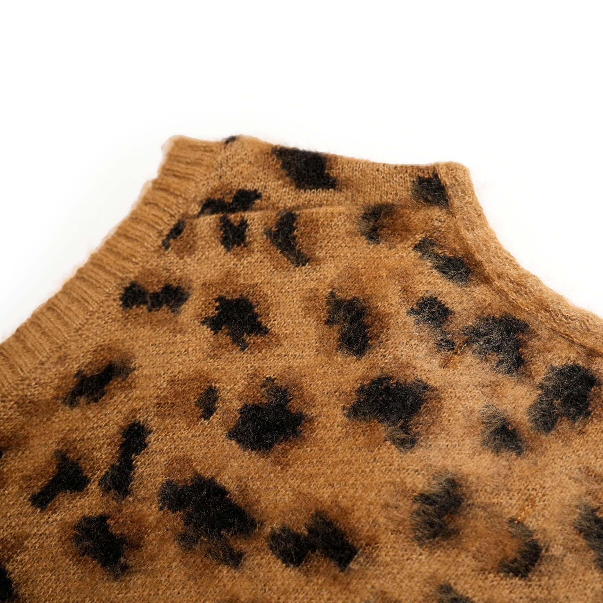 Shaggy Vintage Pattern Zip Vest – Leopard | TOWNCRAFT