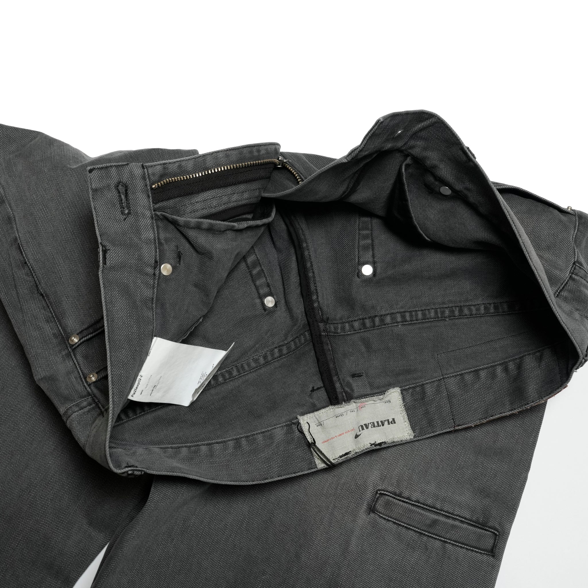 Curvy work pants | Color_Washed Grey | No_pla25awp02-2_washed grey【PLATEAU STUDIO_プラトー スタジオ】