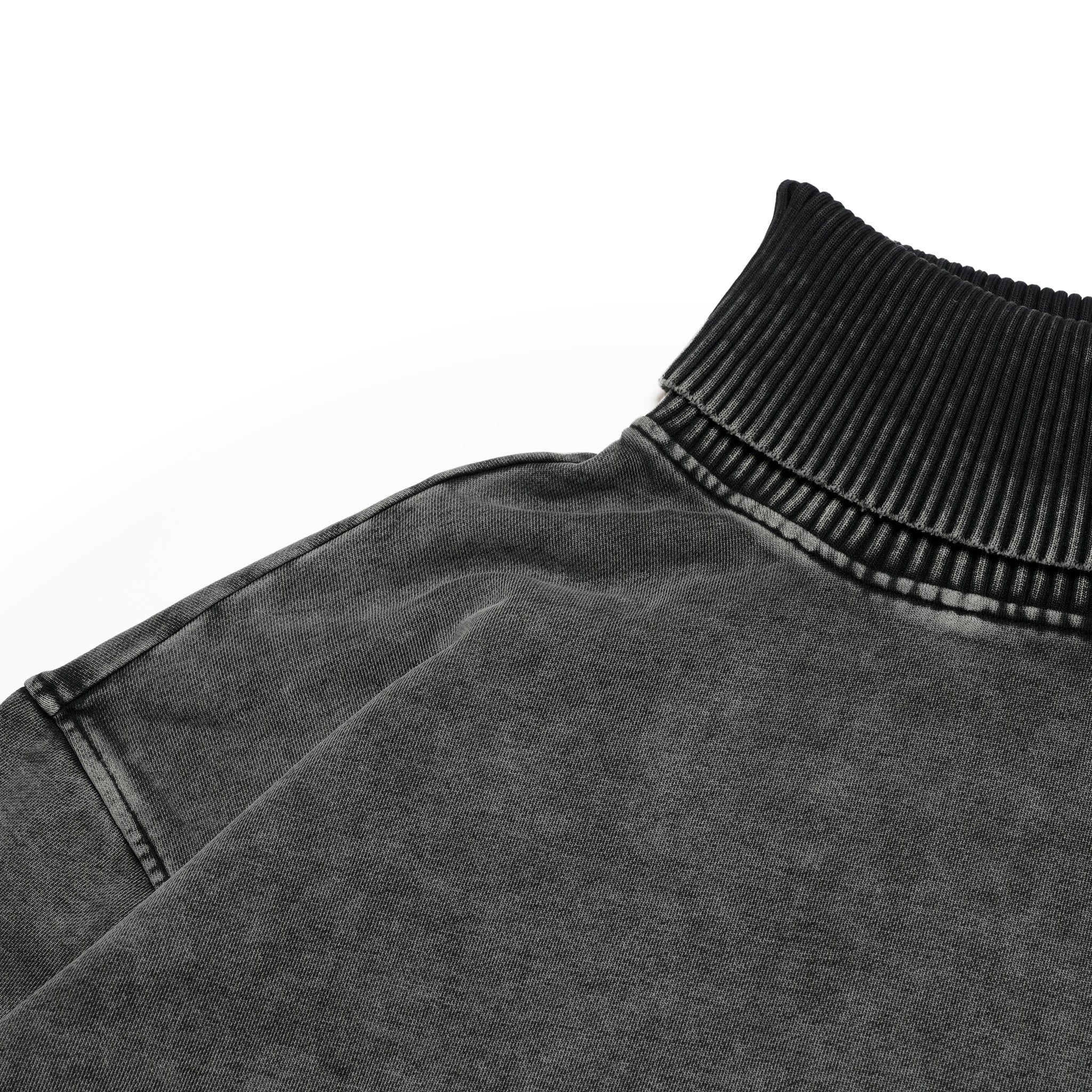 FLEECE ROLL NECK SWEATER | Color_Worn Black | No_27121_worn black【ONE TEASPOON_ワンティースプーン】
