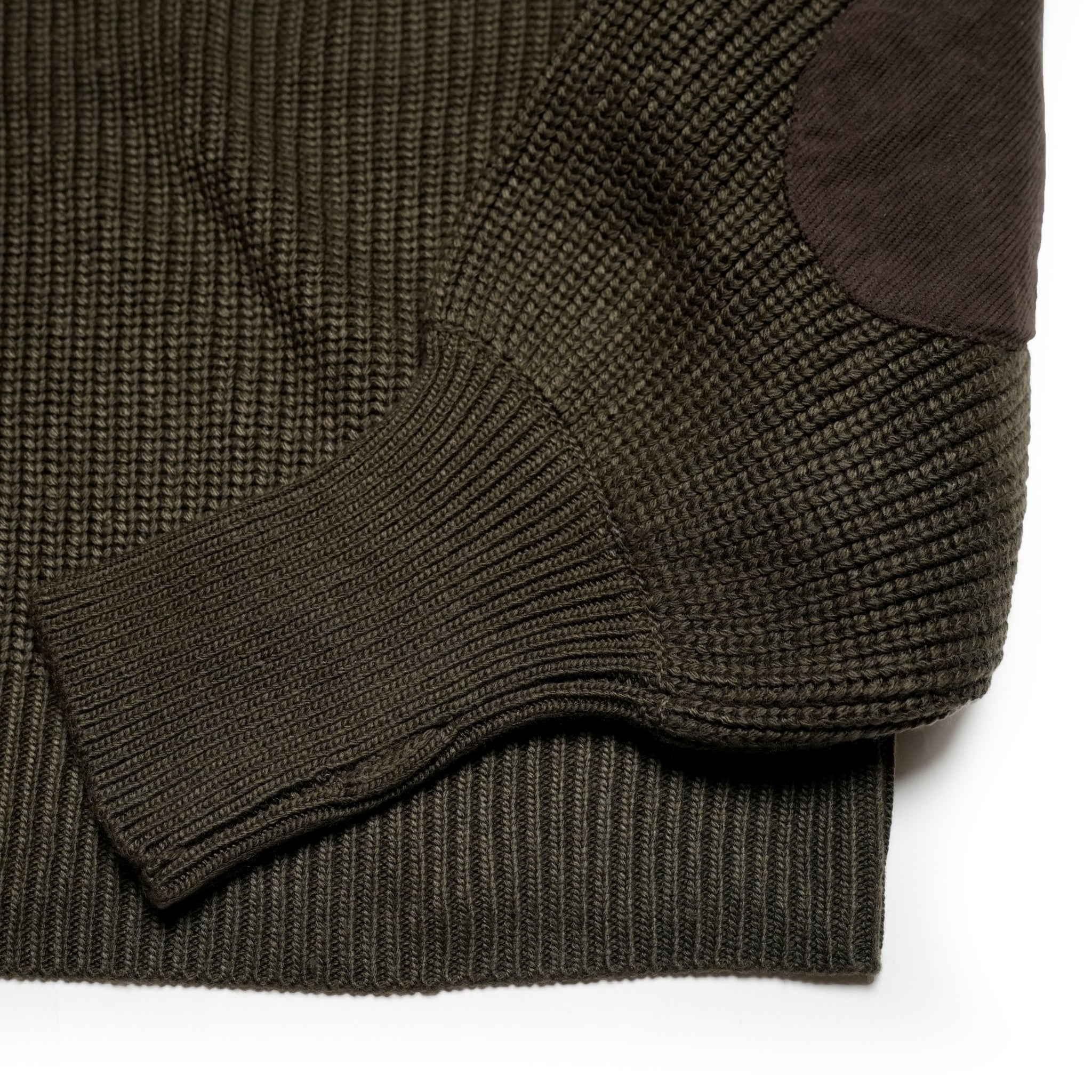 MIL24FKN3031_KHAKI | HALF ZIP MIL KNIT TOP | Color:Khaki【KHA:KI_カーキ】