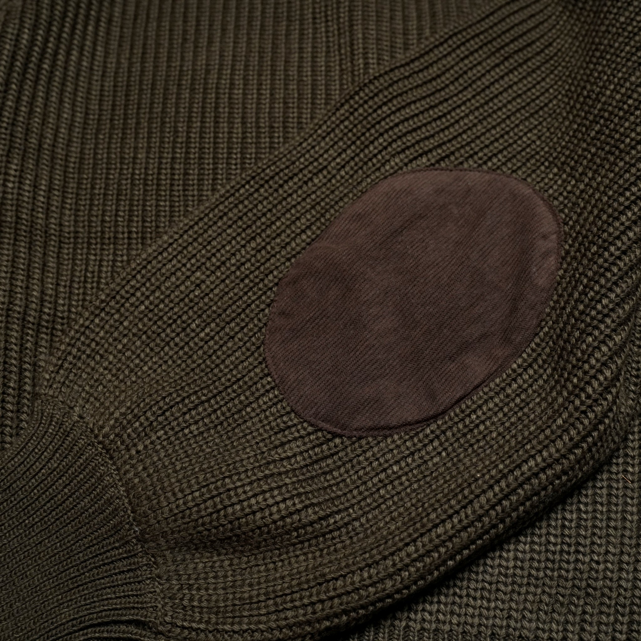 MIL24FKN3031_KHAKI | HALF ZIP MIL KNIT TOP | Color:Khaki【KHA:KI_カーキ】