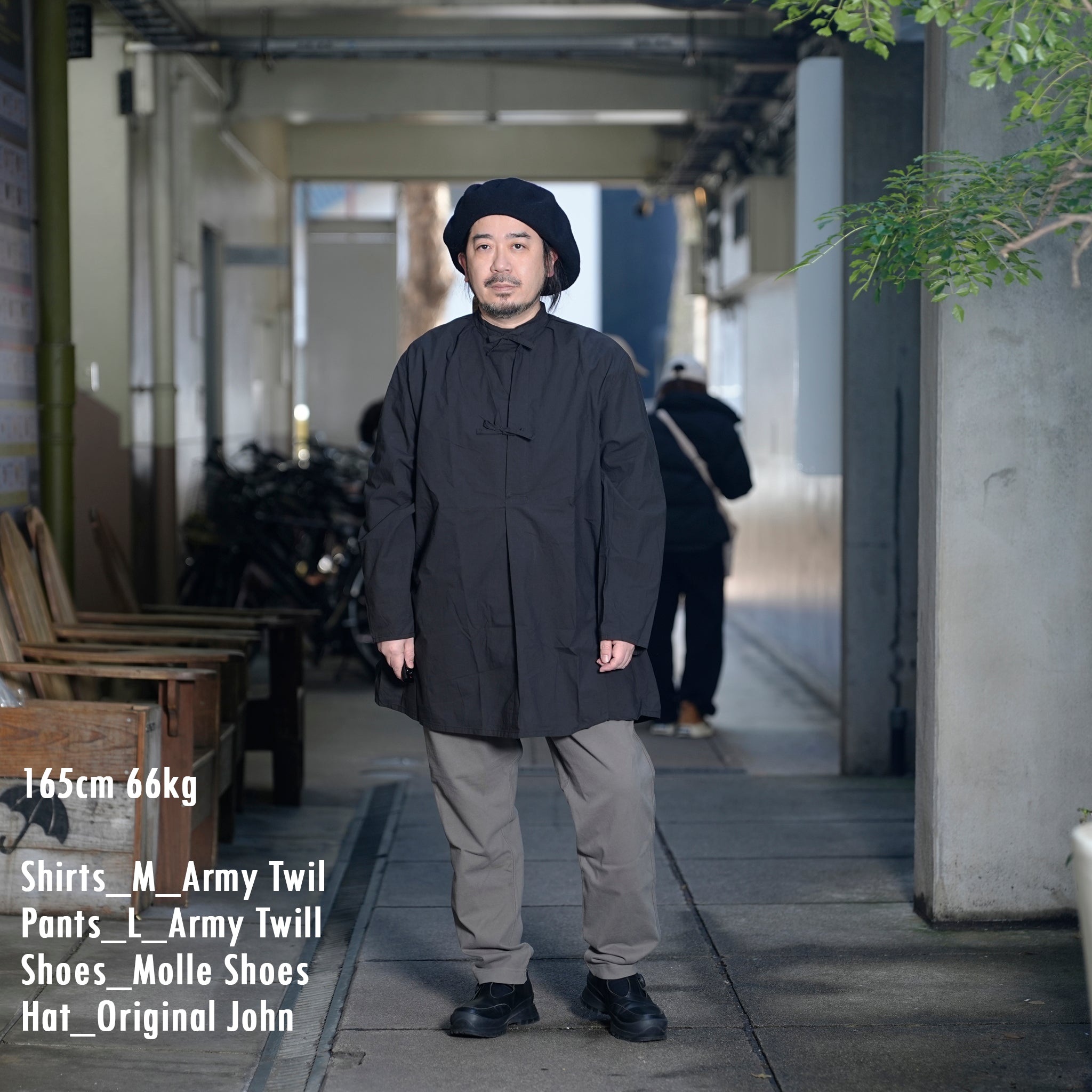 AM-2517005_Black | Cotton Lawn Smock | Color:Black【ARMY TWILL_アーミーツイル】