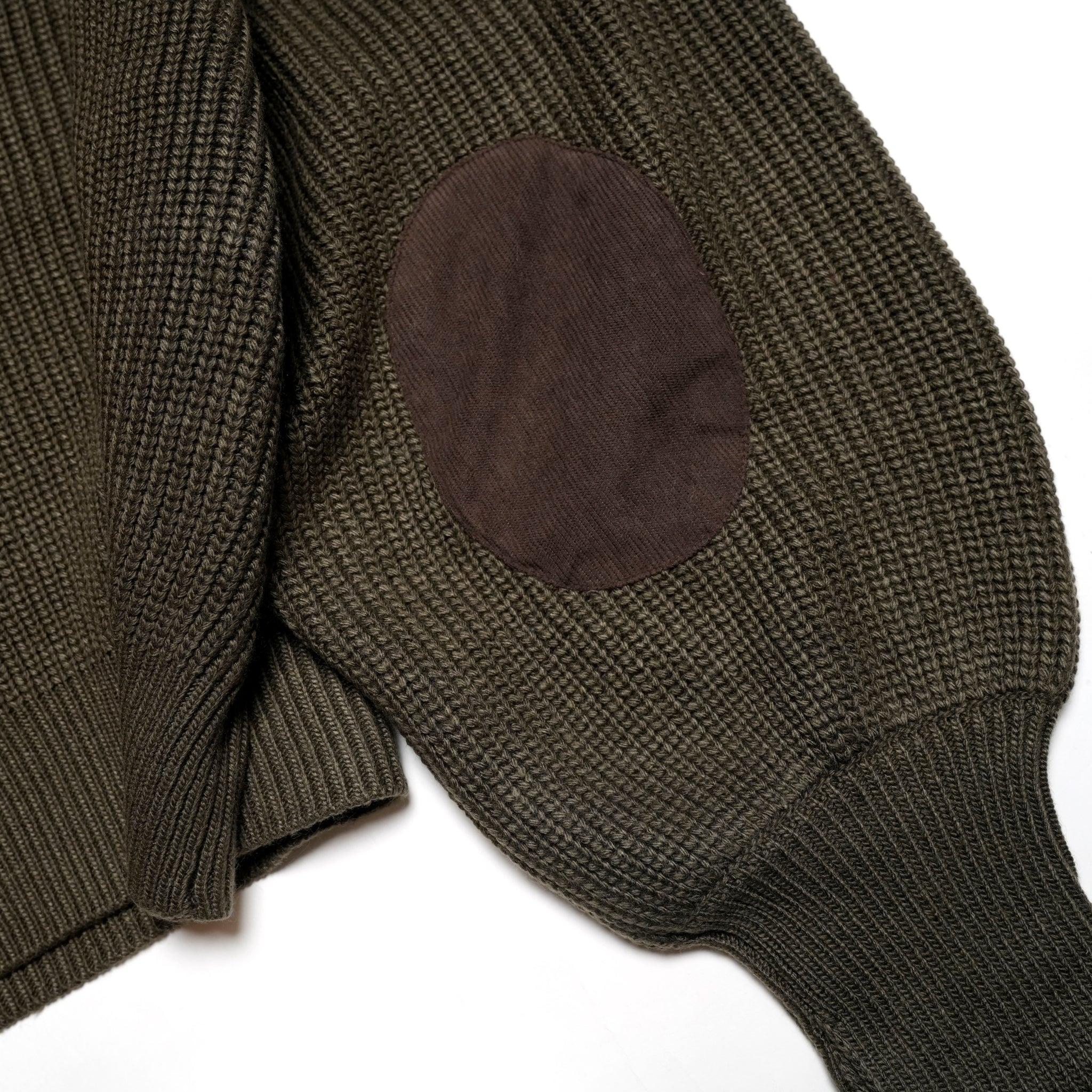 MIL24FKN3031_KHAKI | HALF ZIP MIL KNIT TOP | Color:Khaki【KHA:KI_カーキ】