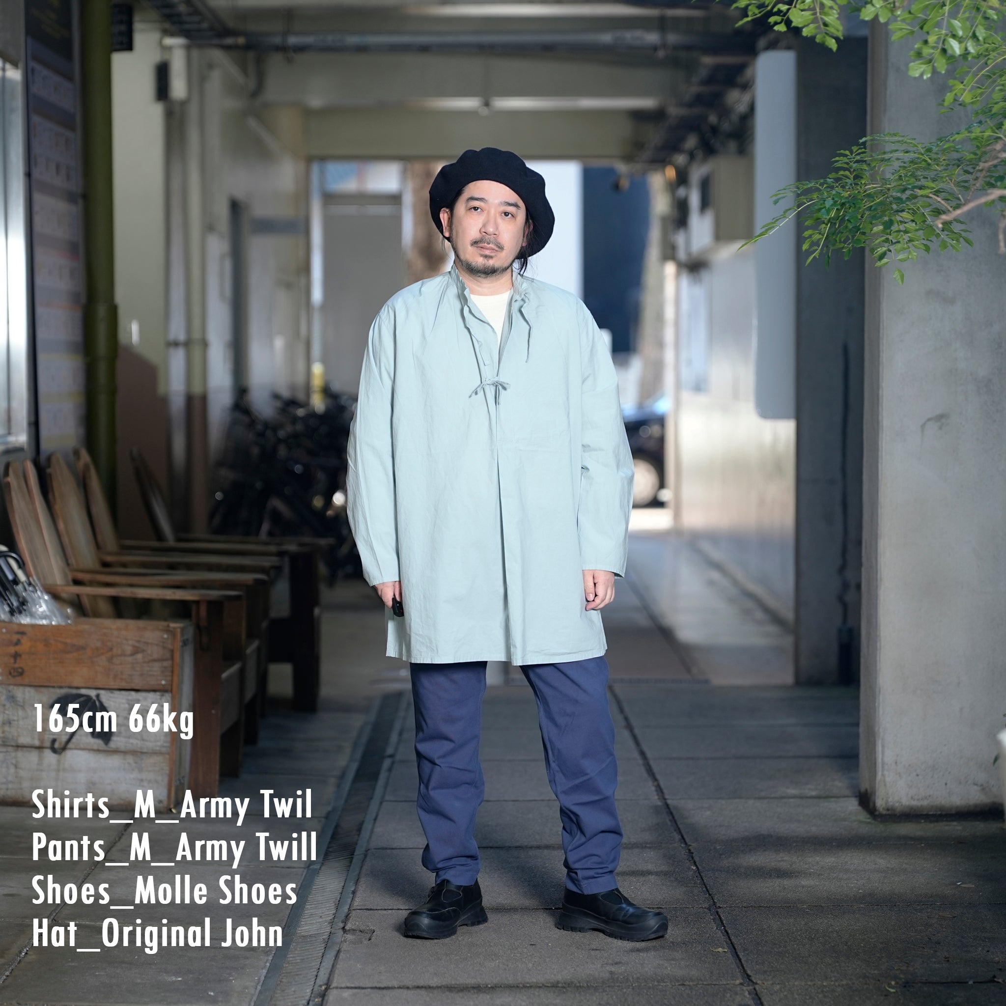 AM-2517005_Light Blue | Cotton Lawn Smock | Color:Light Blue【ARMY TWILL_アーミーツイル】