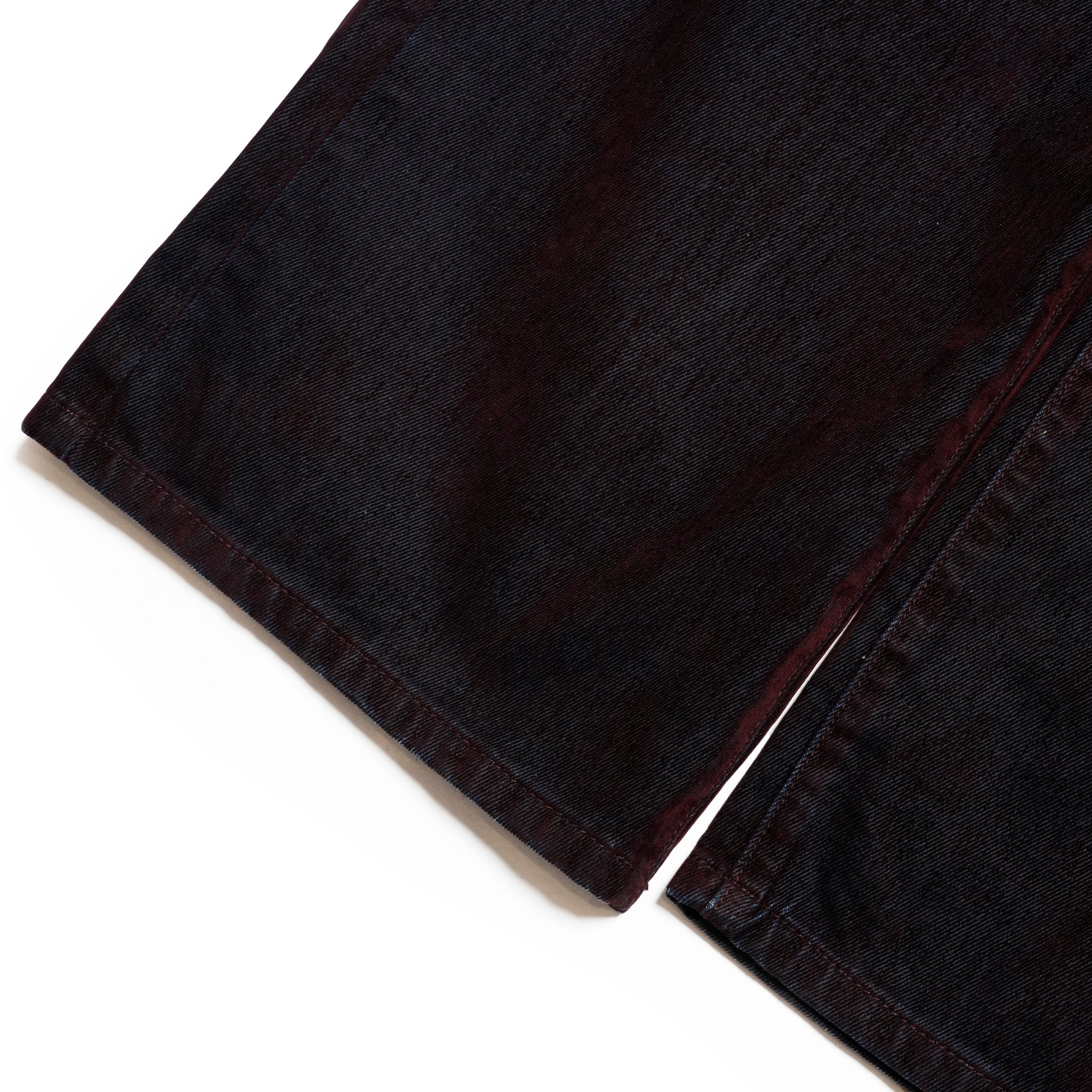 JACKSON MID WAIST WIDE LEG VELVET FINISH DENIM JEANS | Color_Flocked Maroon | No_27241_flocked maroon【ONE TEASPOON_ワンティースプーン】