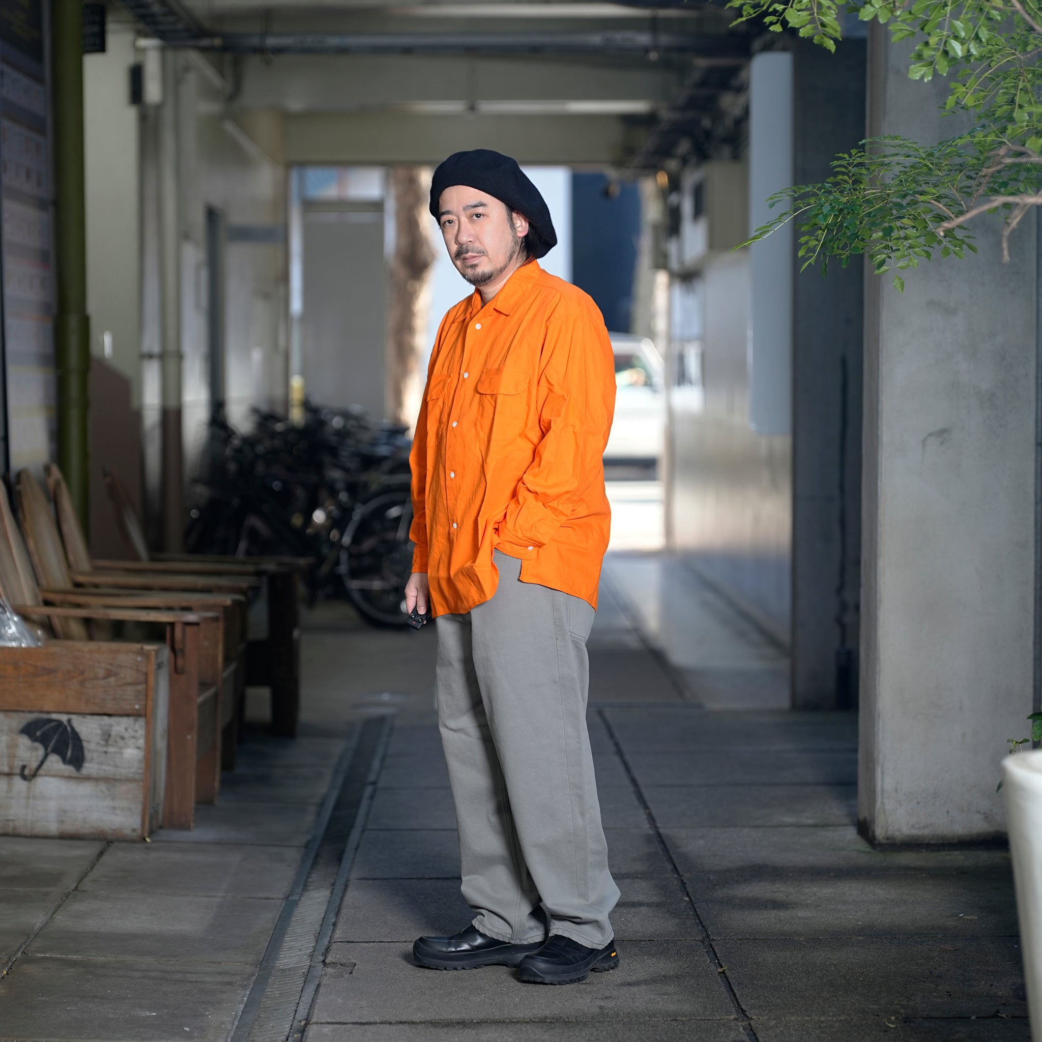 CAMP COLLAR SHIRT *TANGERINE | Petite Regular/Regular/Tall | HOMESICK MIX SERIES【CITYLIGHTS PRODUCTS_シティライツプロダクツ】【archive】