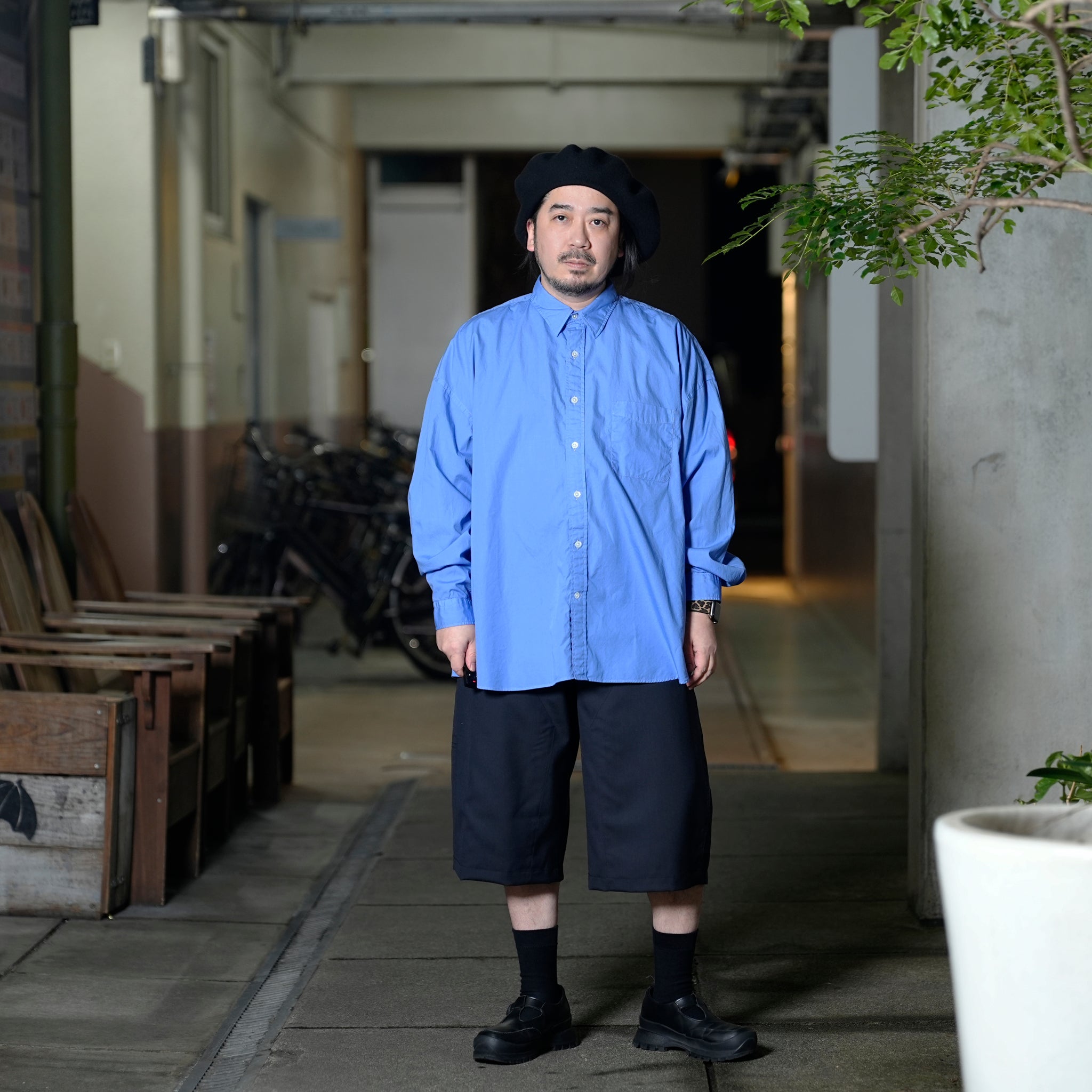 AD00274_D.Navy | Double Knee Teck Shorts | Color:Navy【ADAN_エーディーエーエヌ】