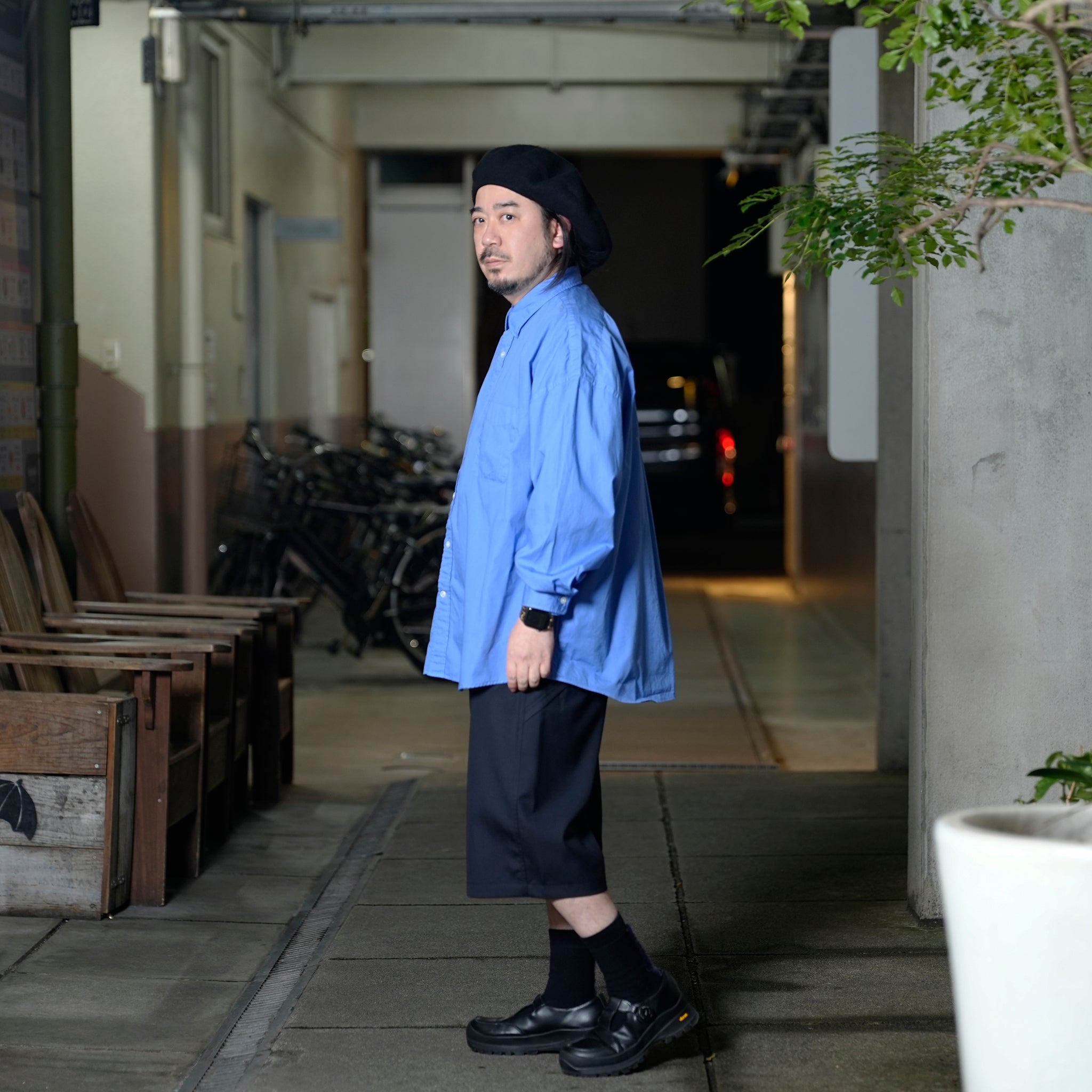 AD00274_D.Navy | Double Knee Teck Shorts | Color:Navy【ADAN_エーディーエーエヌ】