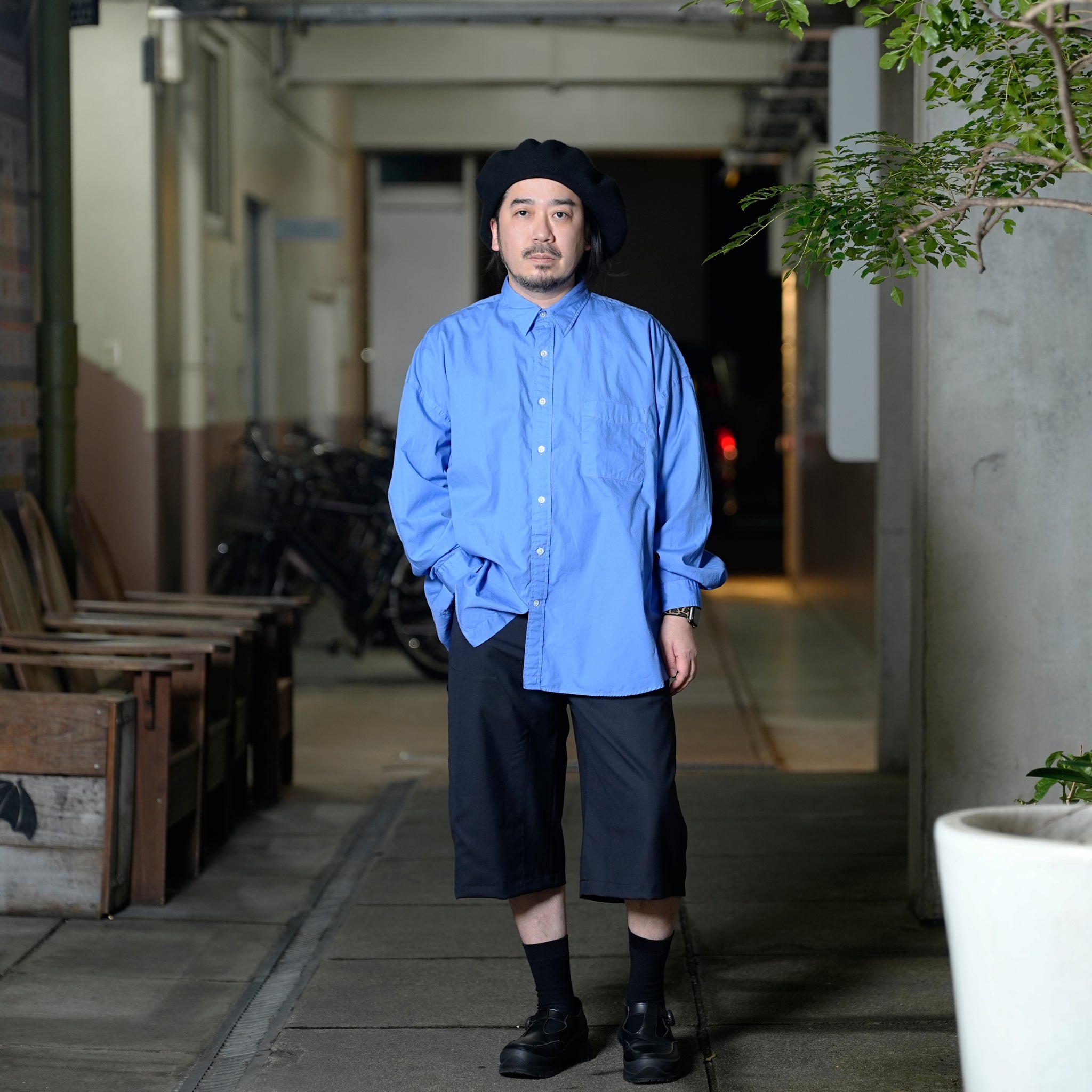 AD00274_D.Navy | Double Knee Teck Shorts | Color:Navy【ADAN_エーディーエーエヌ】