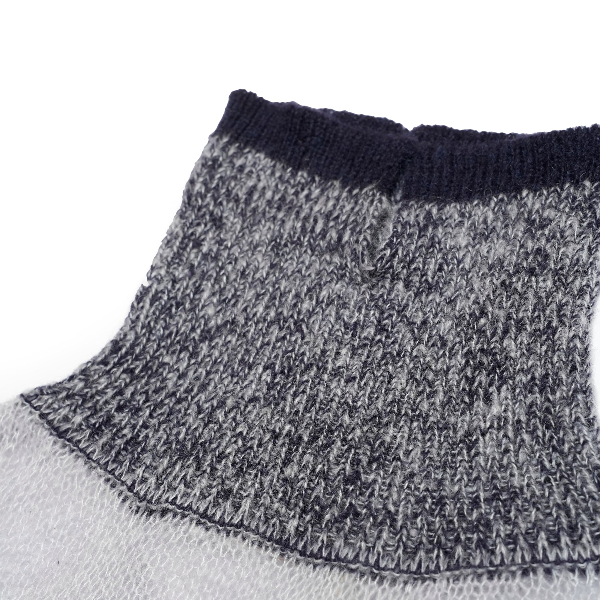 MOHAIR KNIT_SUPER LONG SLV. SLIT TURTLE – Lt Grey | 252-420_lt grey | CaRouseLamBRa