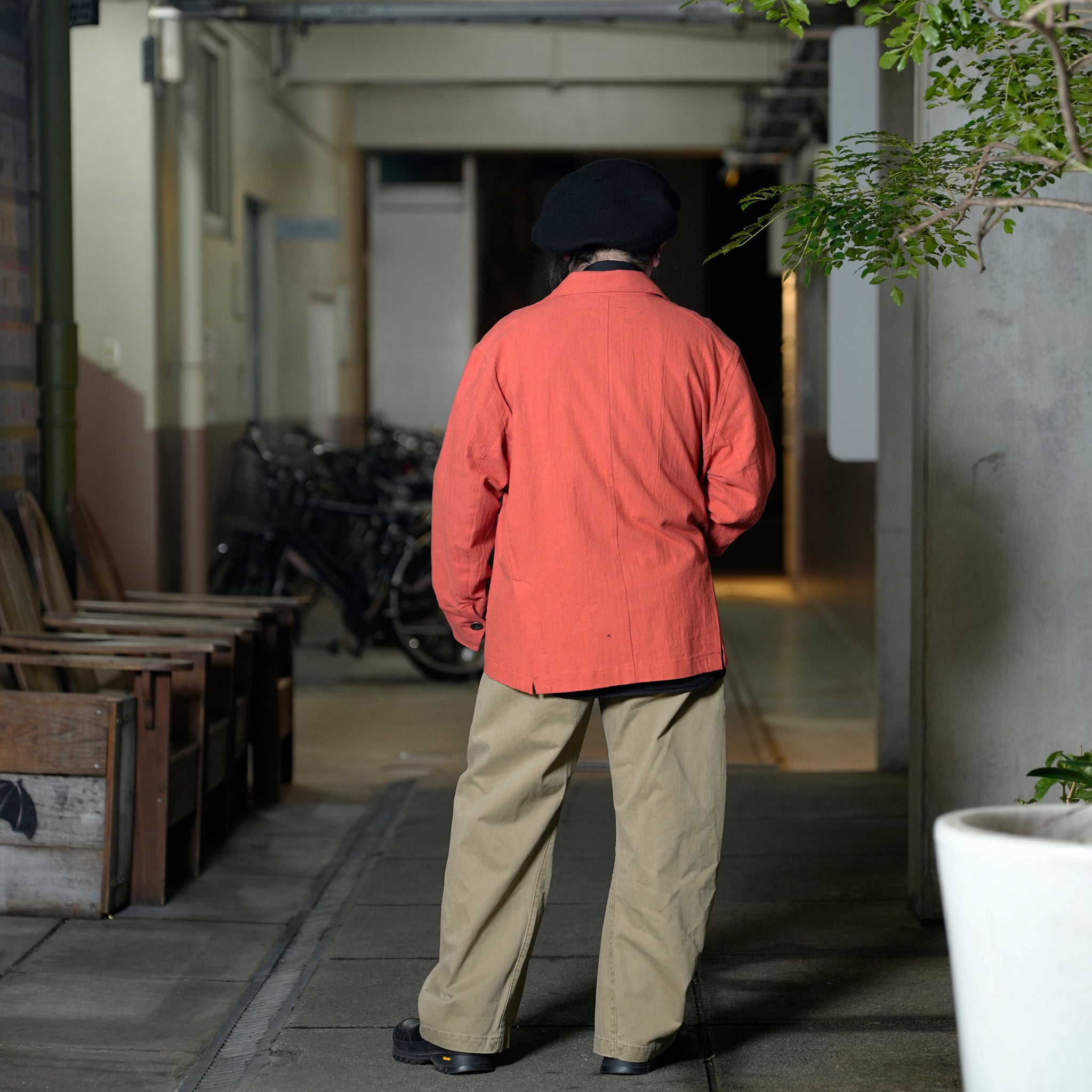 VOO-1222_Soft Red | LINEN 2B JKT | Color:Soft Red【VOO_ヴォー】【archive】