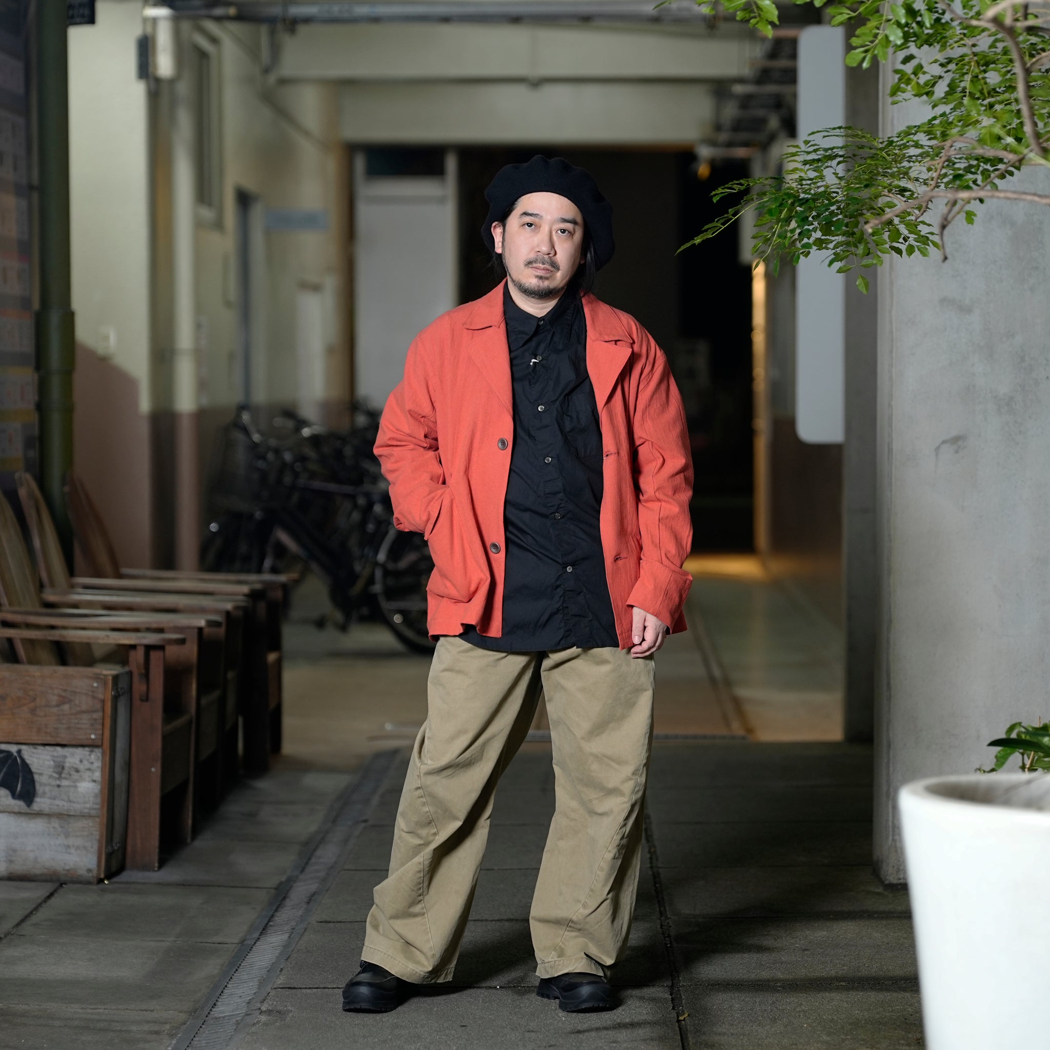 VOO-1222_Soft Red | LINEN 2B JKT | Color:Soft Red【VOO_ヴォー】【archive】