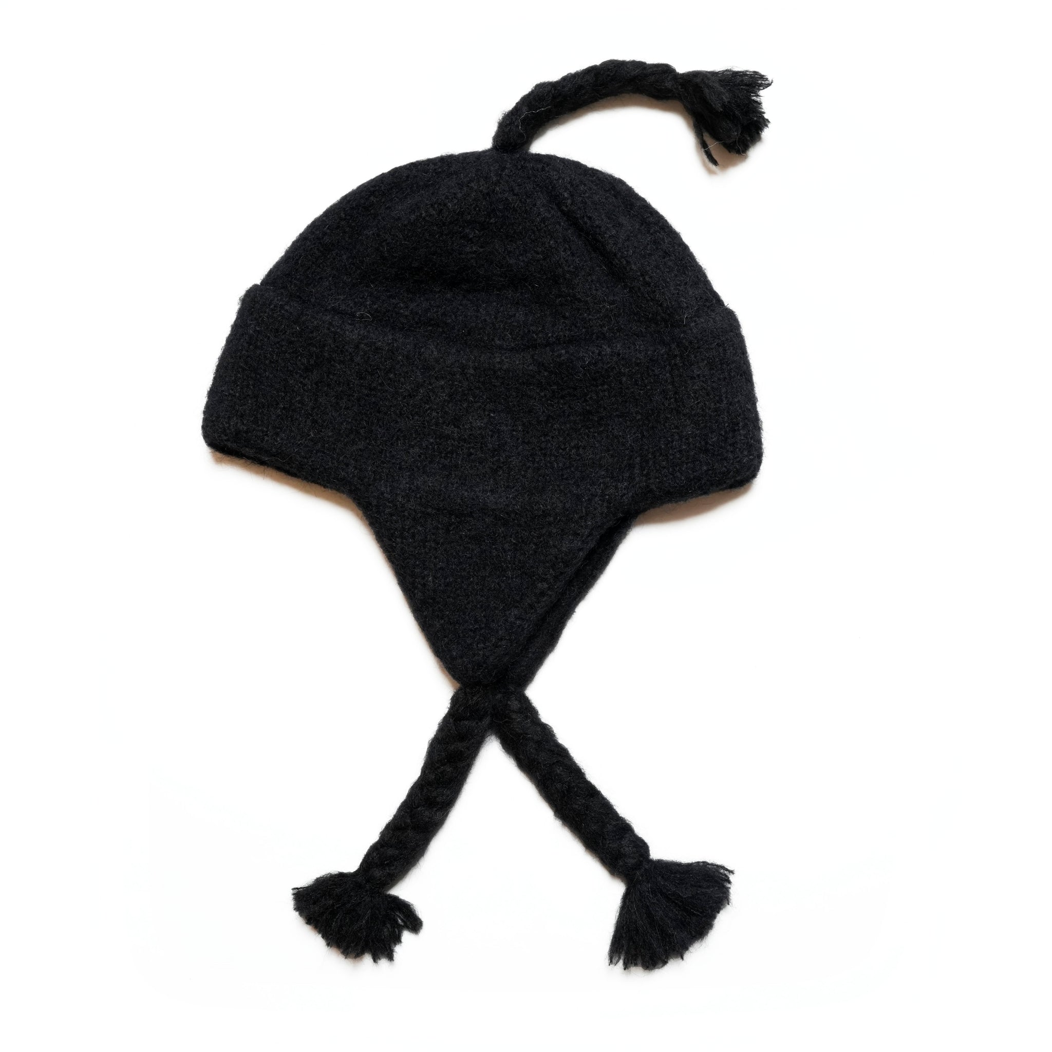 PRC05-01_Black | Alpaca ShaggyChullio Hat | Color:Black【MONITALY_モニタリー】【archive】