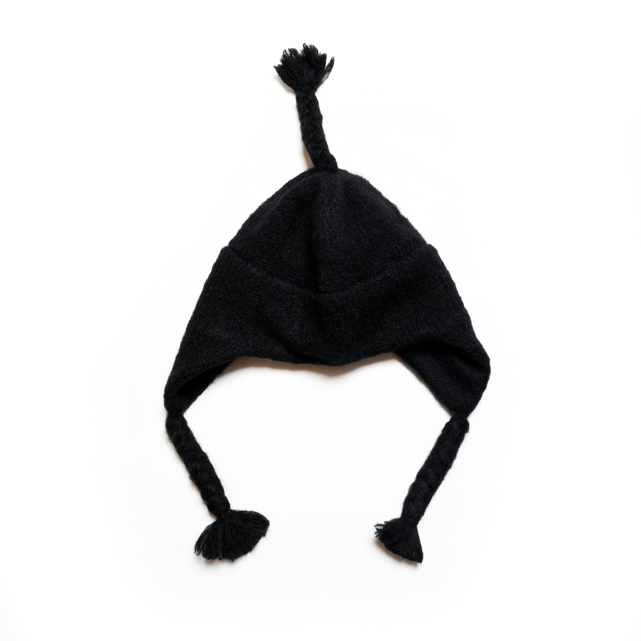 PRC05-01_Black | Alpaca ShaggyChullio Hat | Color:Black【MONITALY_モニタリー】【archive】
