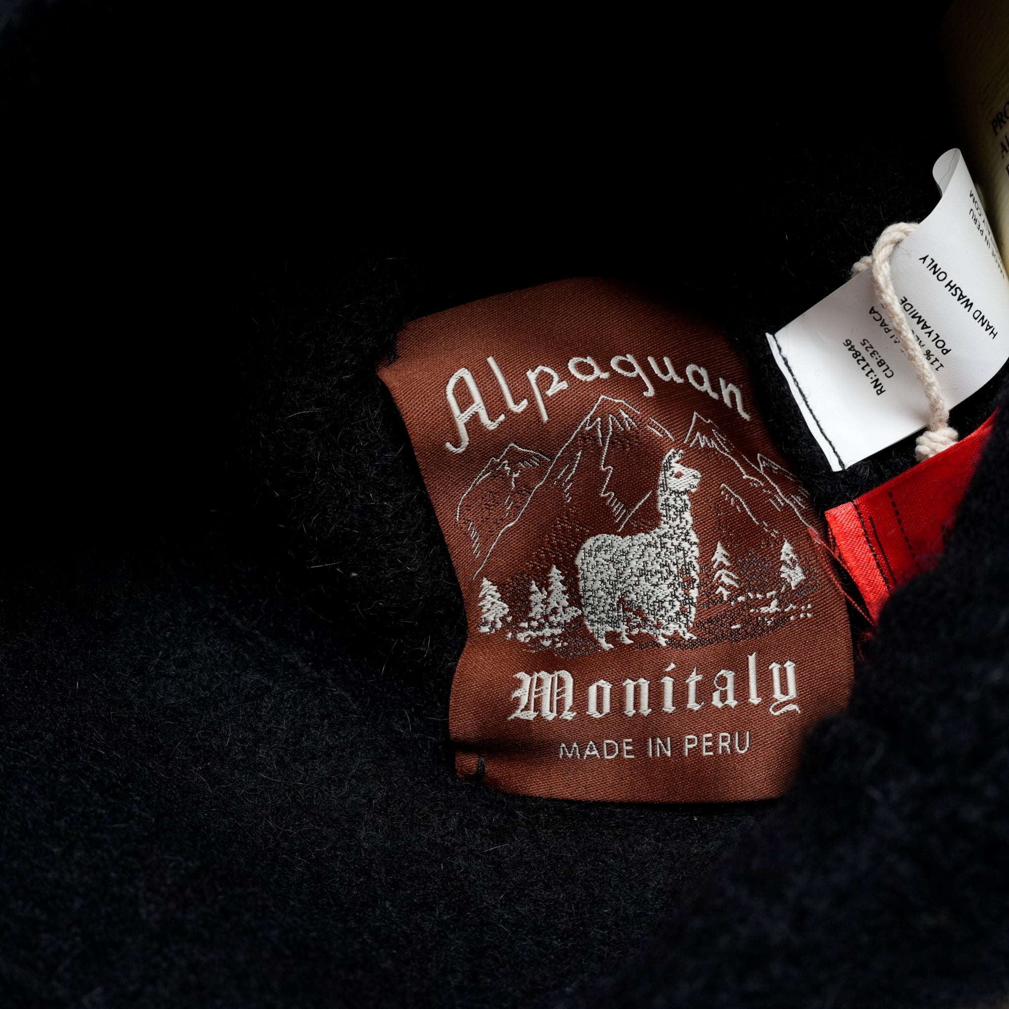 PRC05-01_Black | Alpaca ShaggyChullio Hat | Color:Black【MONITALY_モニタリー】【archive】