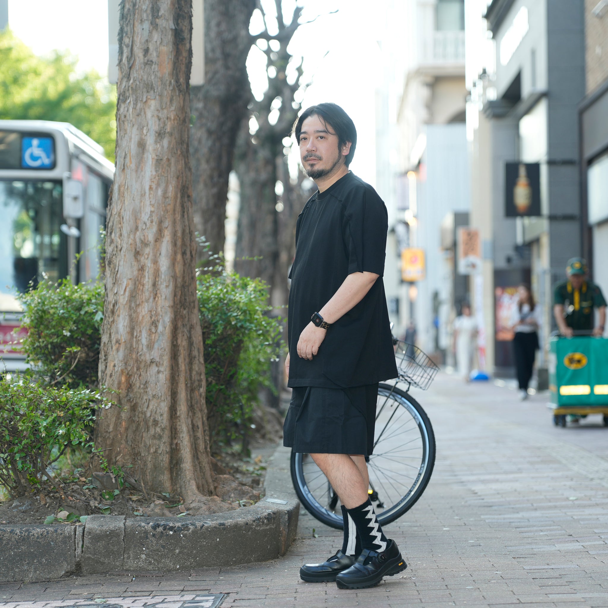 (A)crypsis® 25S/S - (ð¬)ððððððð My Life Mixed-Material Pleated Shorts / Black | SIze_Freeã(A)CRYPSIS®ã