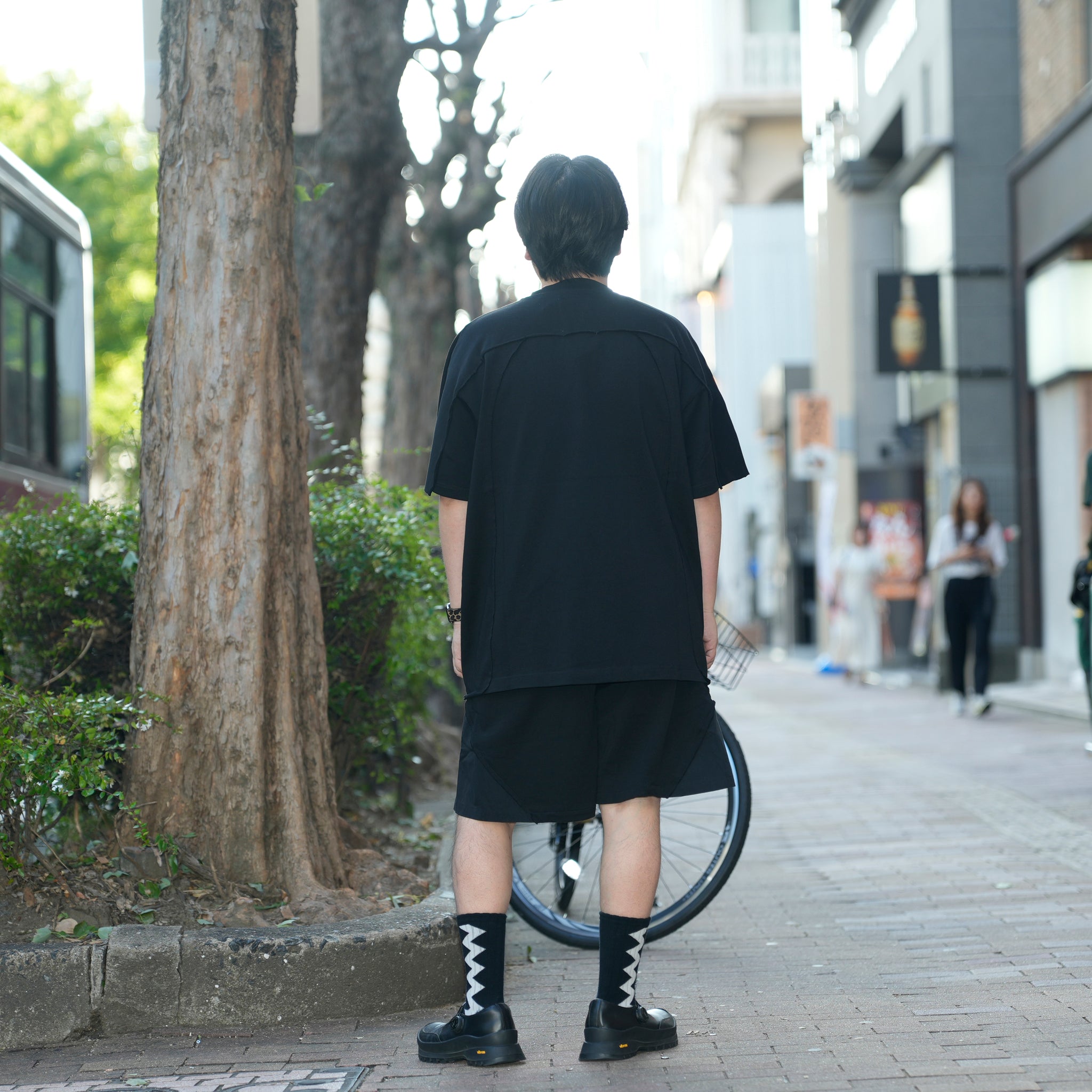 (A)crypsis® 25S/S - (ð¬)ððððððð My Life Mixed-Material Pleated Shorts / Black | SIze_Freeã(A)CRYPSIS®ã