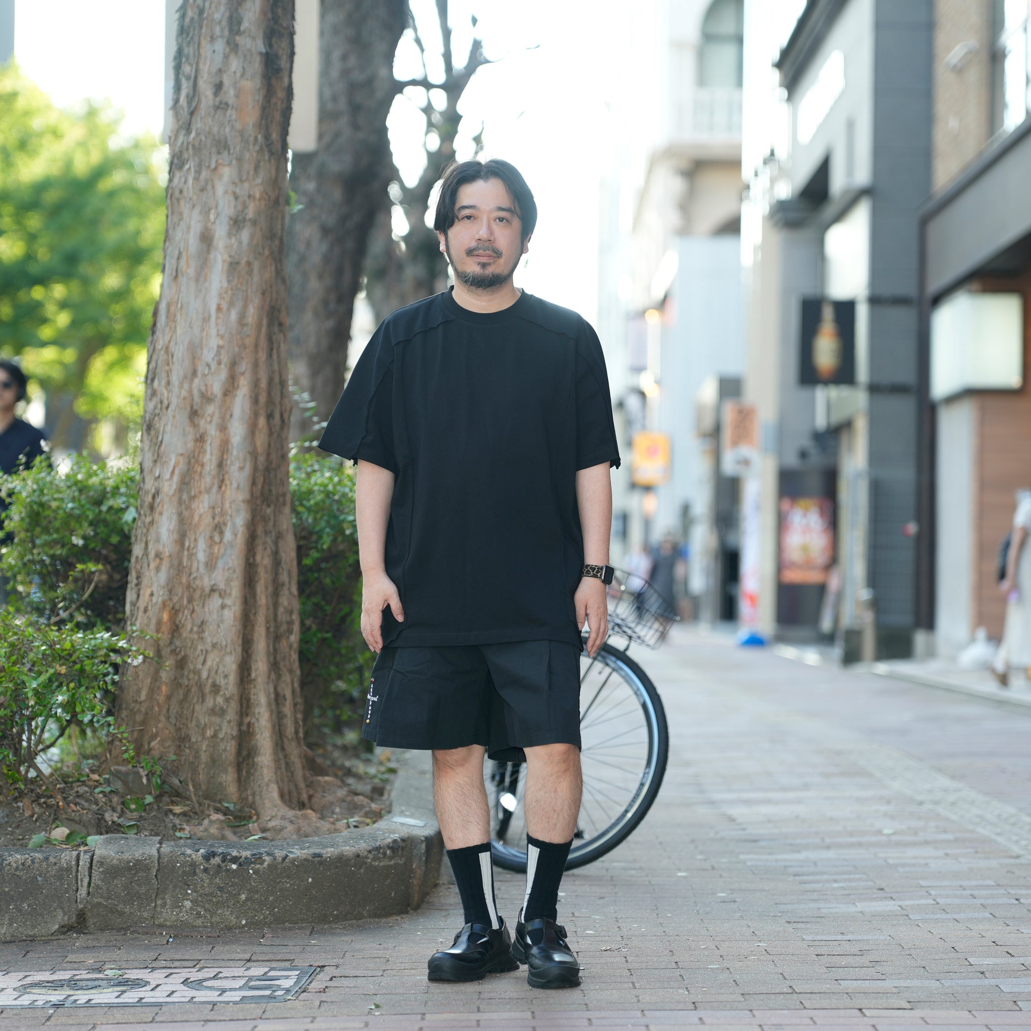 (A)crypsis® 25S/S - (ð¬)ððððððð My Life Mixed-Material Pleated Shorts / Black | SIze_Freeã(A)CRYPSIS®ã