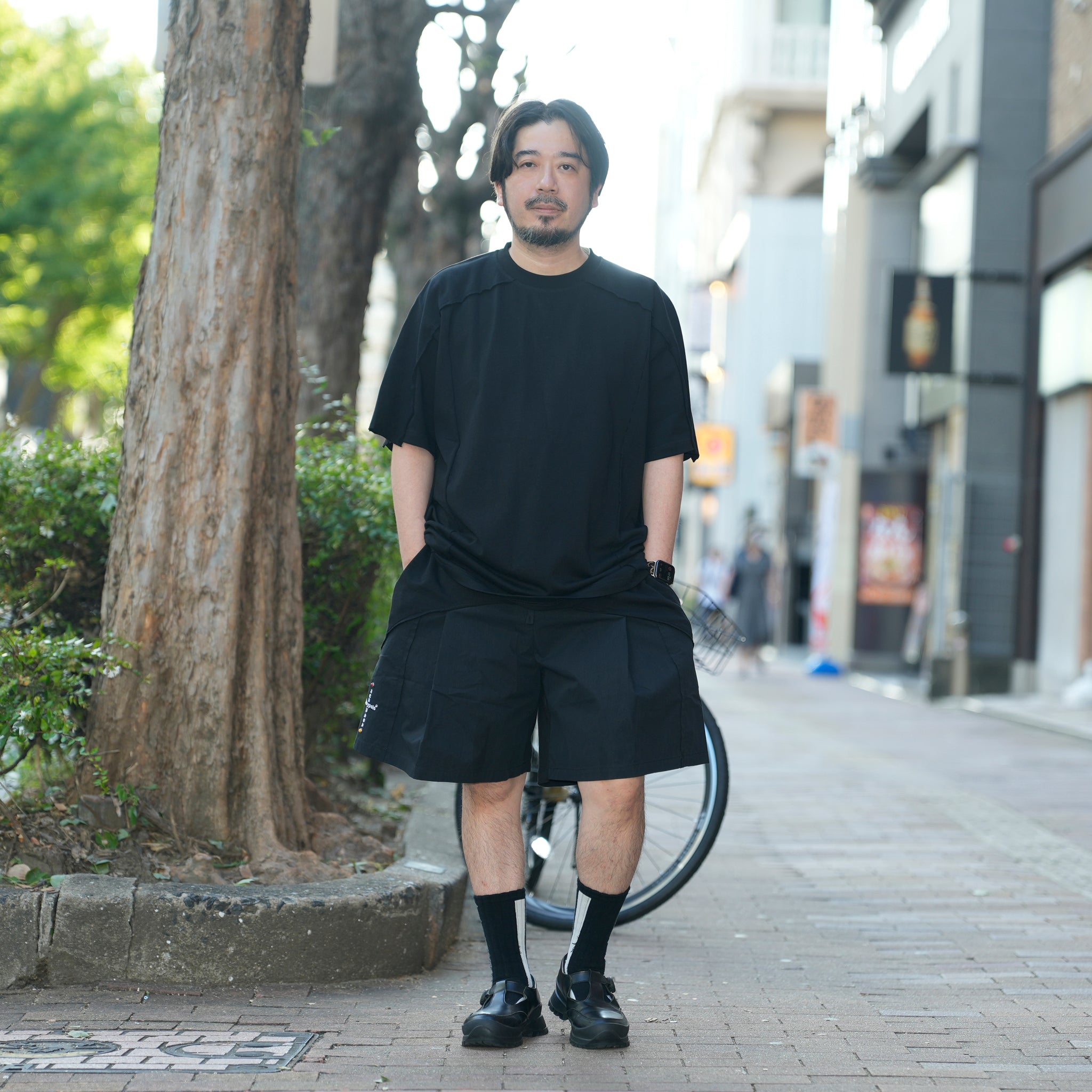 (A)crypsis® 25S/S - (ð¬)ððððððð My Life Mixed-Material Pleated Shorts / Black | SIze_Freeã(A)CRYPSIS®ã