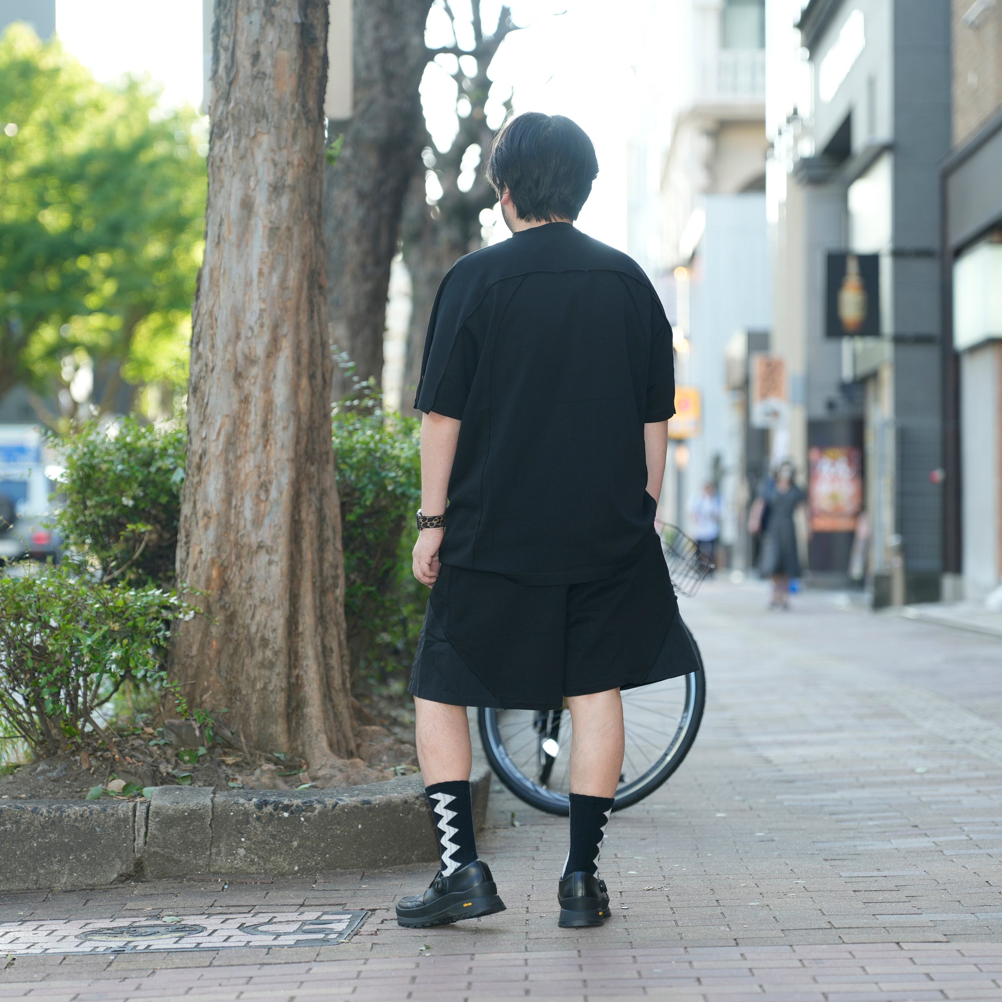 (A)crypsis® 25S/S - (ð¬)ððððððð My Life Mixed-Material Pleated Shorts / Black | SIze_Freeã(A)CRYPSIS®ã