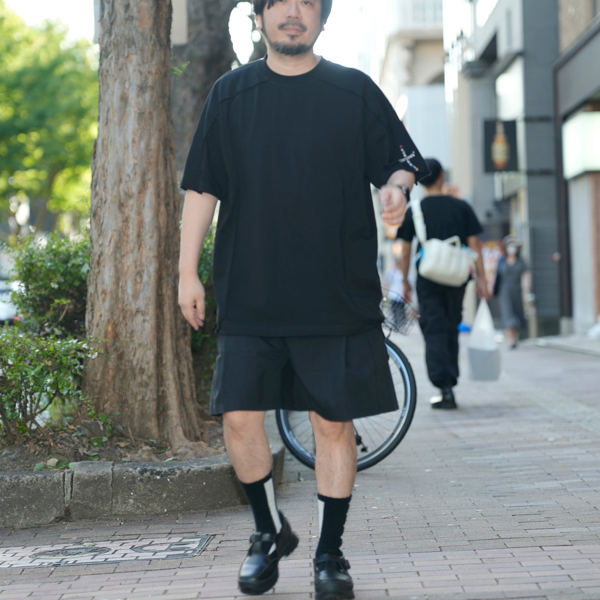 (A)crypsis® 25S/S - (ð¬)ððððððð My Life Mixed-Material Pleated Shorts / Black | SIze_Freeã(A)CRYPSIS®ã