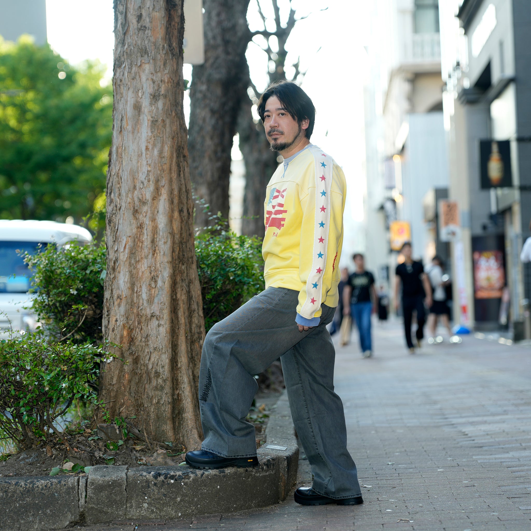 Curvy work pants | Color_Washed Grey | No_pla25awp02-2_washed grey【PLATEAU STUDIO_プラトー スタジオ】