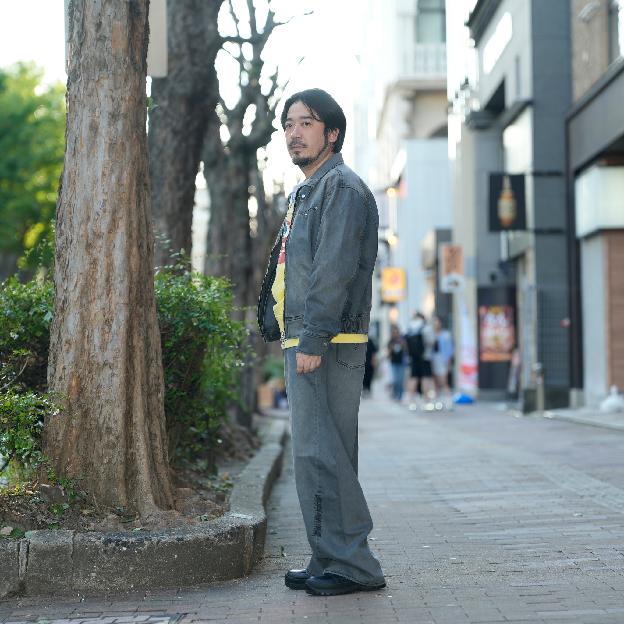 Curvy work pants | Color_Washed Grey | No_pla25awp02-2_washed grey【PLATEAU STUDIO_プラトー スタジオ】