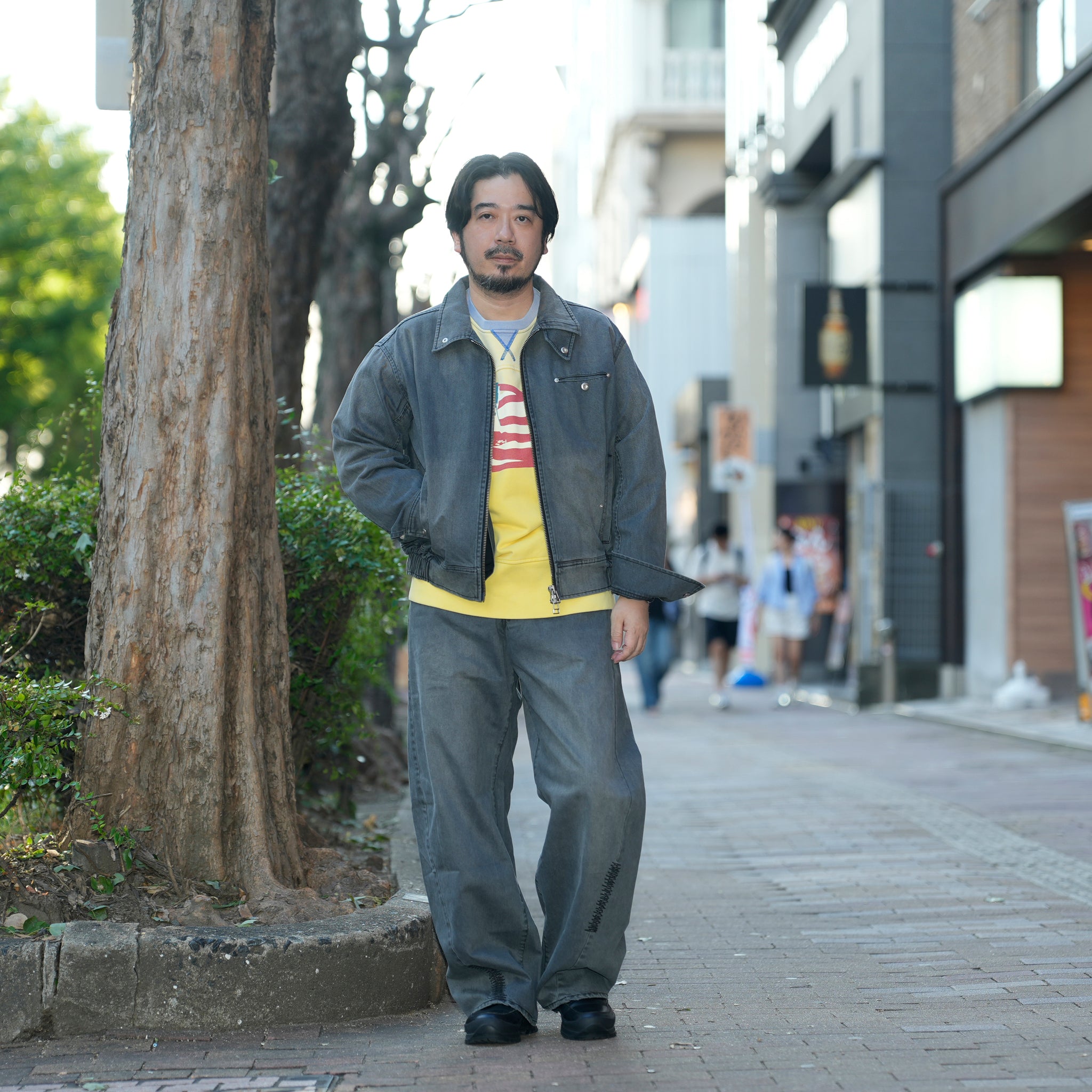Curvy work pants | Color_Washed Grey | No_pla25awp02-2_washed grey【PLATEAU STUDIO_プラトー スタジオ】