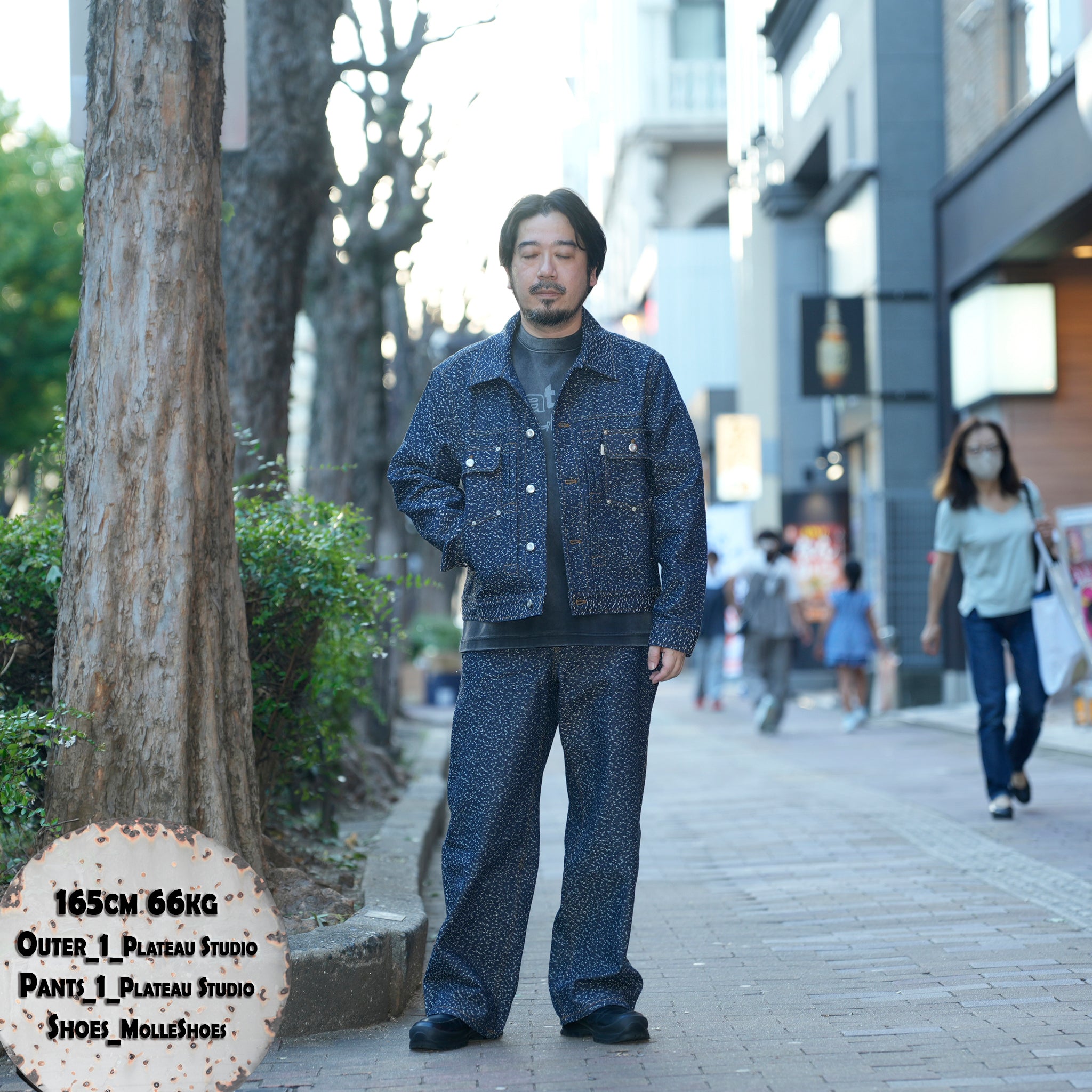 Dot denim jacket | Color_Denim | No_pla25awj08-1_denim【PLATEAU STUDIO_プラトー スタジオ】