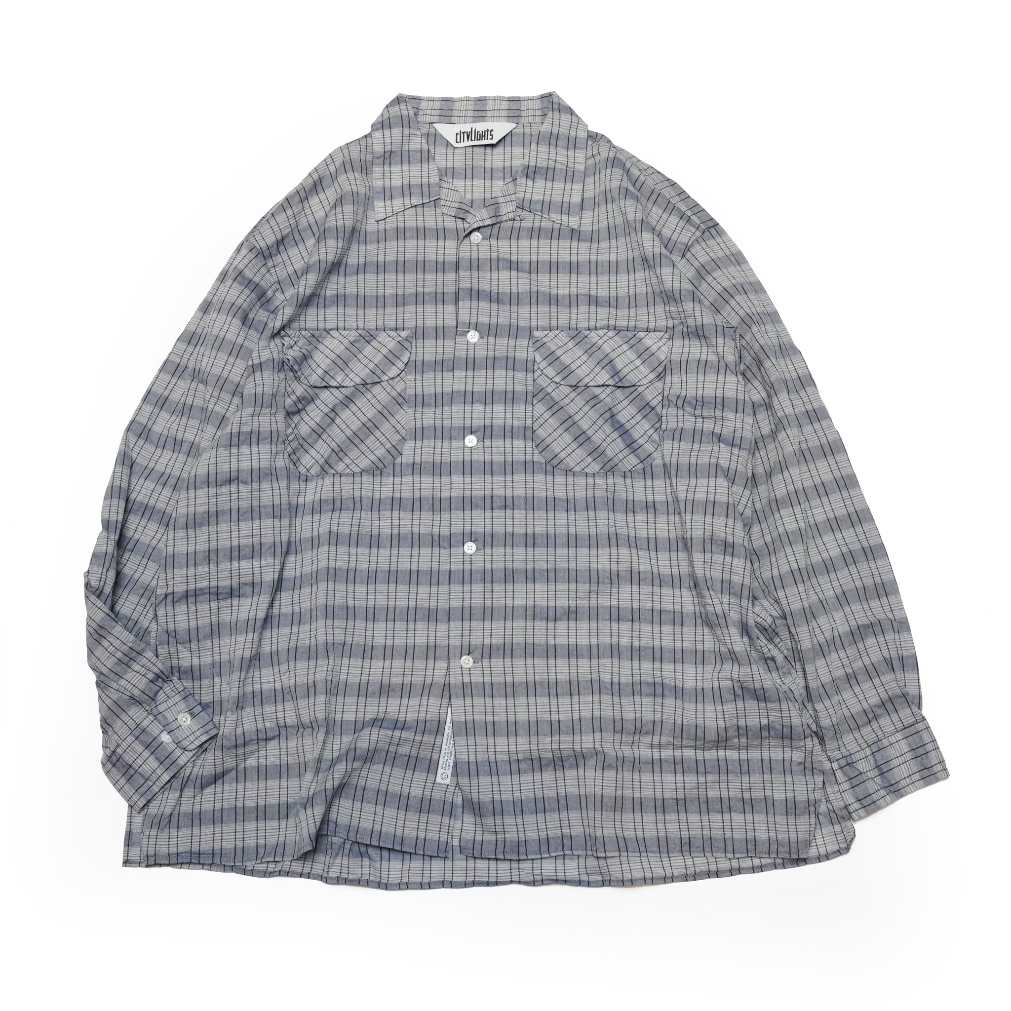 CAMP COLLAR SHIRT *BLUE CHECK | Petite Regular/Regular/Tall | HOMESICK MIX SERIES【CITYLIGHTS PRODUCTS_シティライツプロダクツ】【archive】