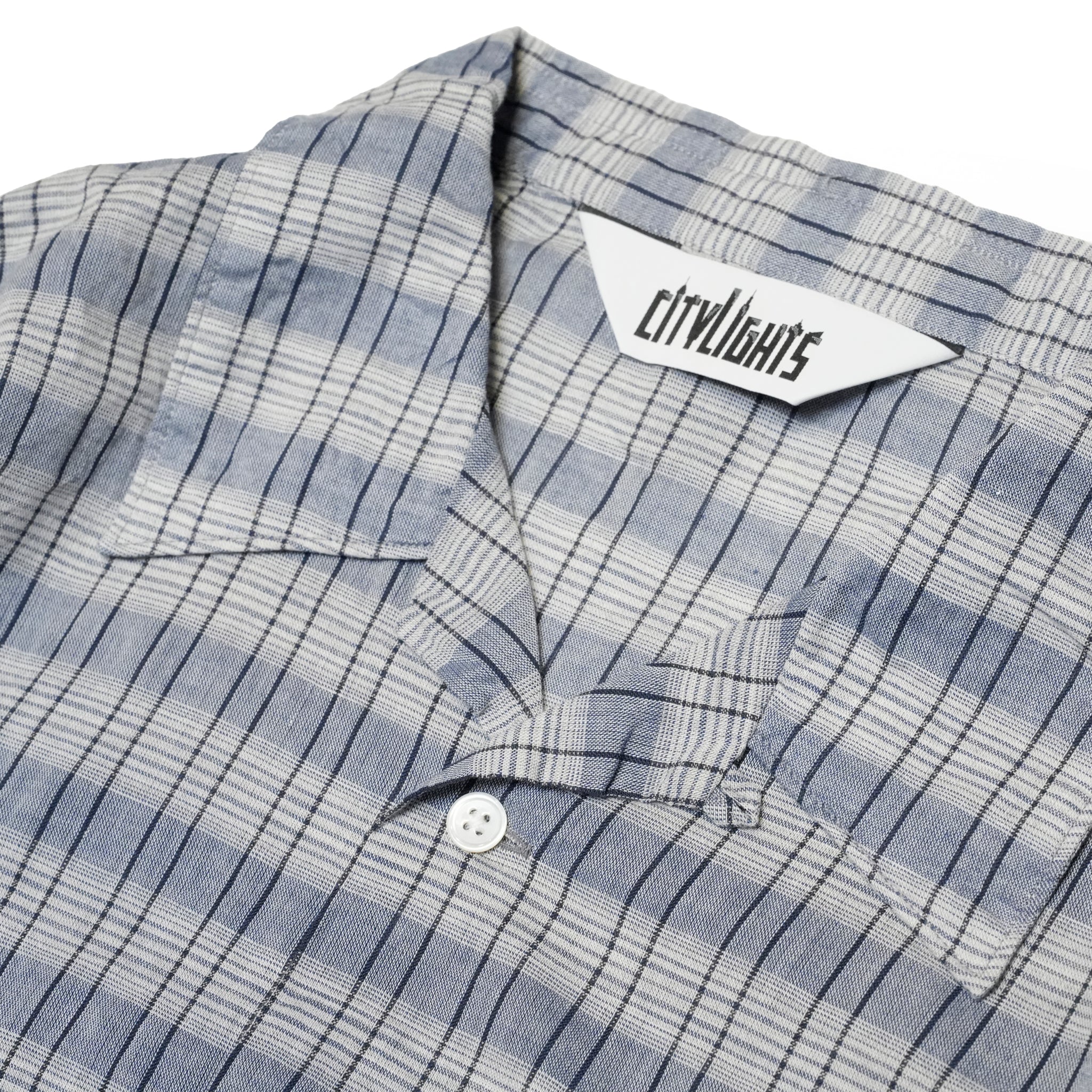 CAMP COLLAR SHIRT *BLUE CHECK | Petite Regular/Regular/Tall | HOMESICK MIX SERIES【CITYLIGHTS PRODUCTS_シティライツプロダクツ】【archive】